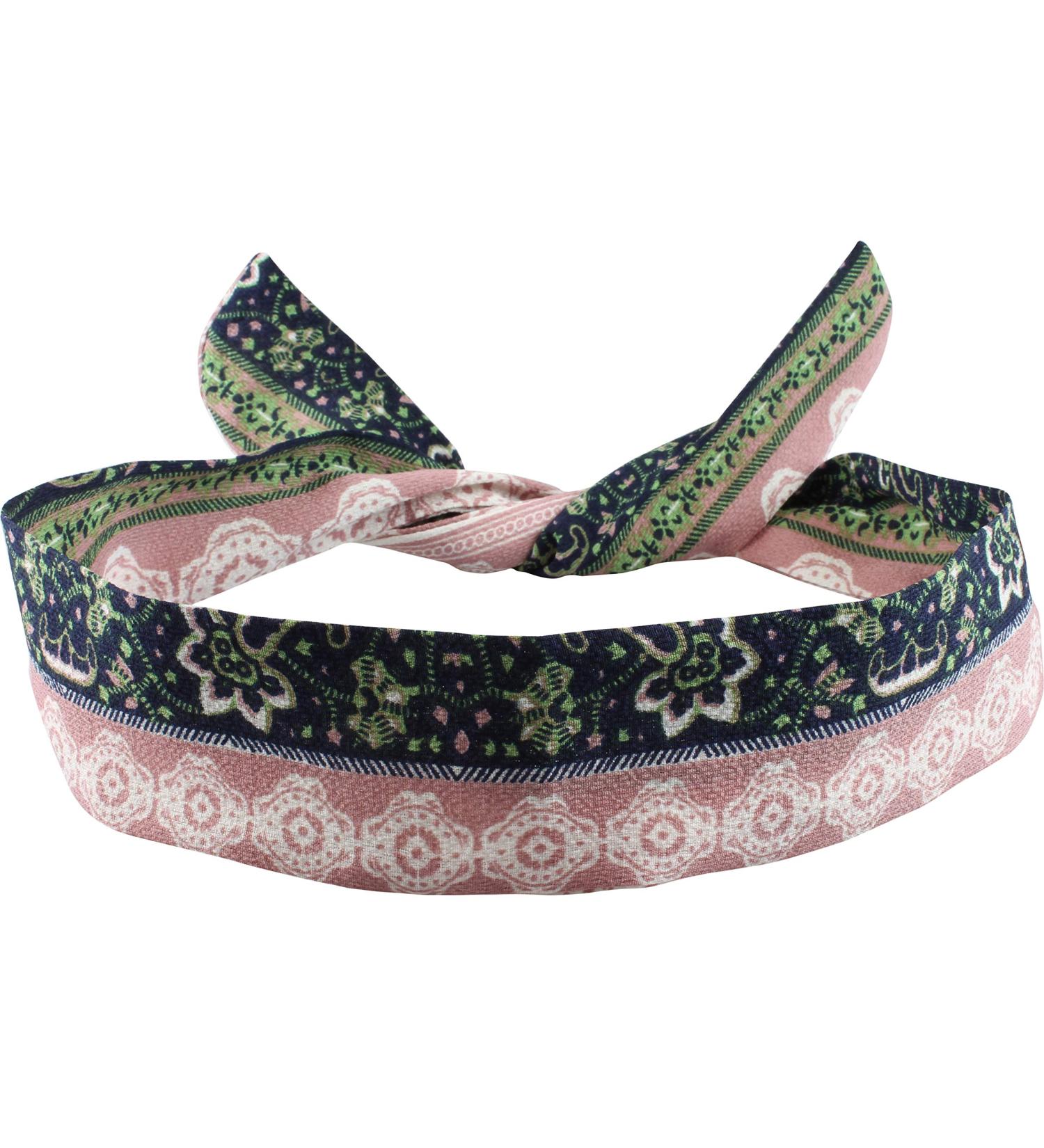 Wire Headband Head Wrap Dusky Pink Floral
