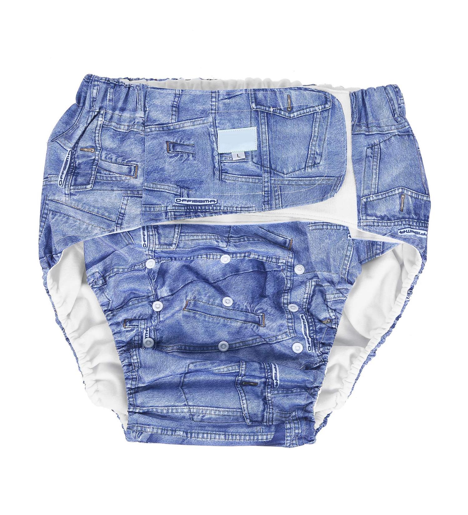 Adjustable Reusable Adult Diaper Pants - Incontinence Care for Seniors | Washable & Comfortable (Blue) - Buy Online on GoSupps.com