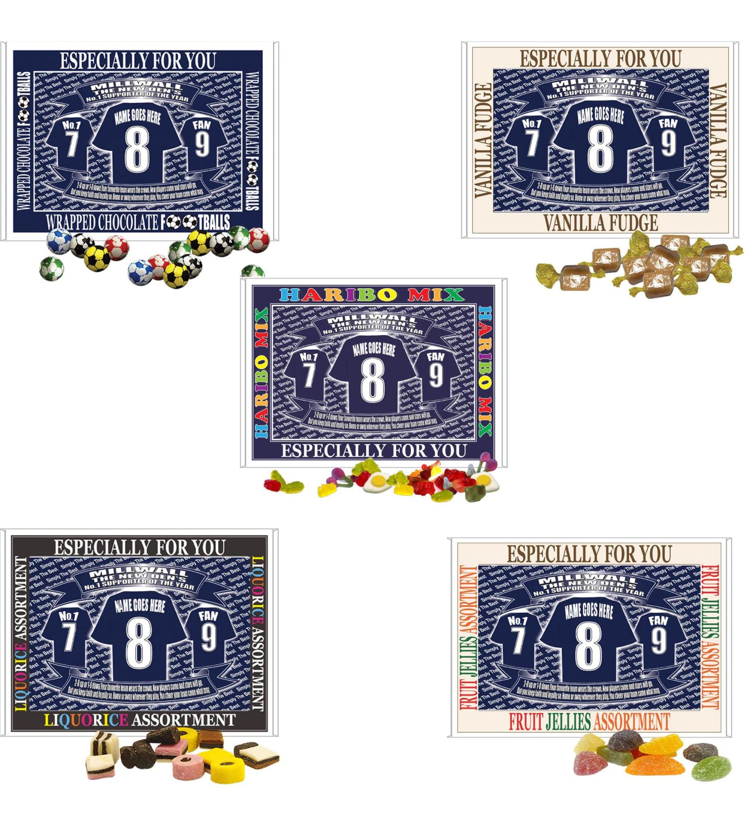 Millwall Football Shirt Personalised Gift Boxed Sweets Variety - Buy Online on GoSupps.com