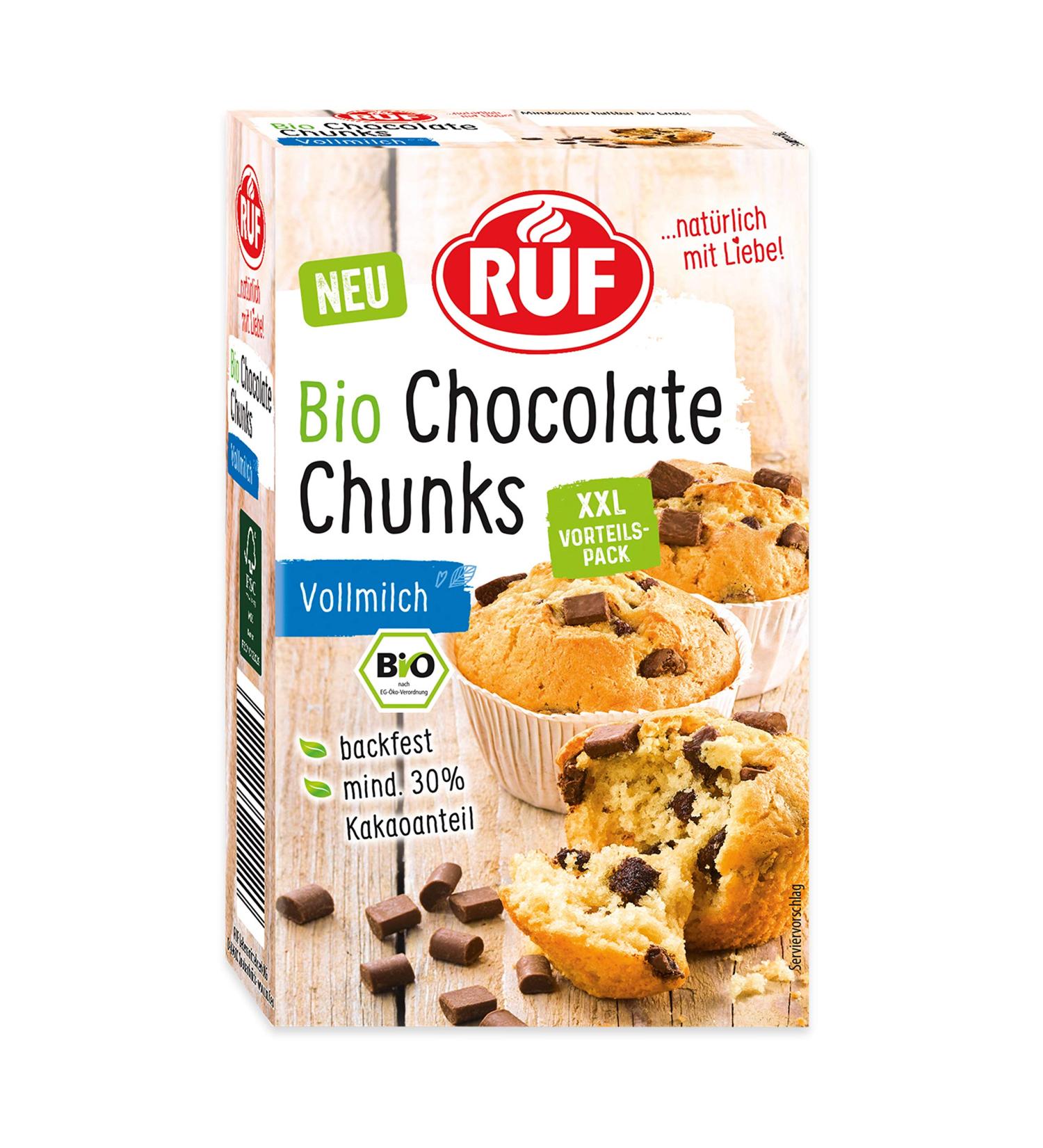 Organic Chocolate Chunks & XXL Milk Chocolate Drops Gluten-Free Baking Essentials | 1x175g - Buy Online on GoSupps.com