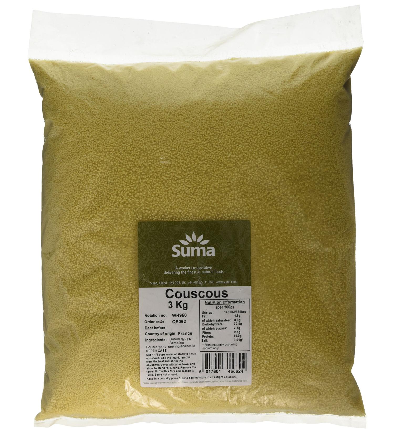 Suma Couscous 3kg - Premium Quality and Bulk Size for Hassle-Free Cooking - Buy Online on GoSupps.com