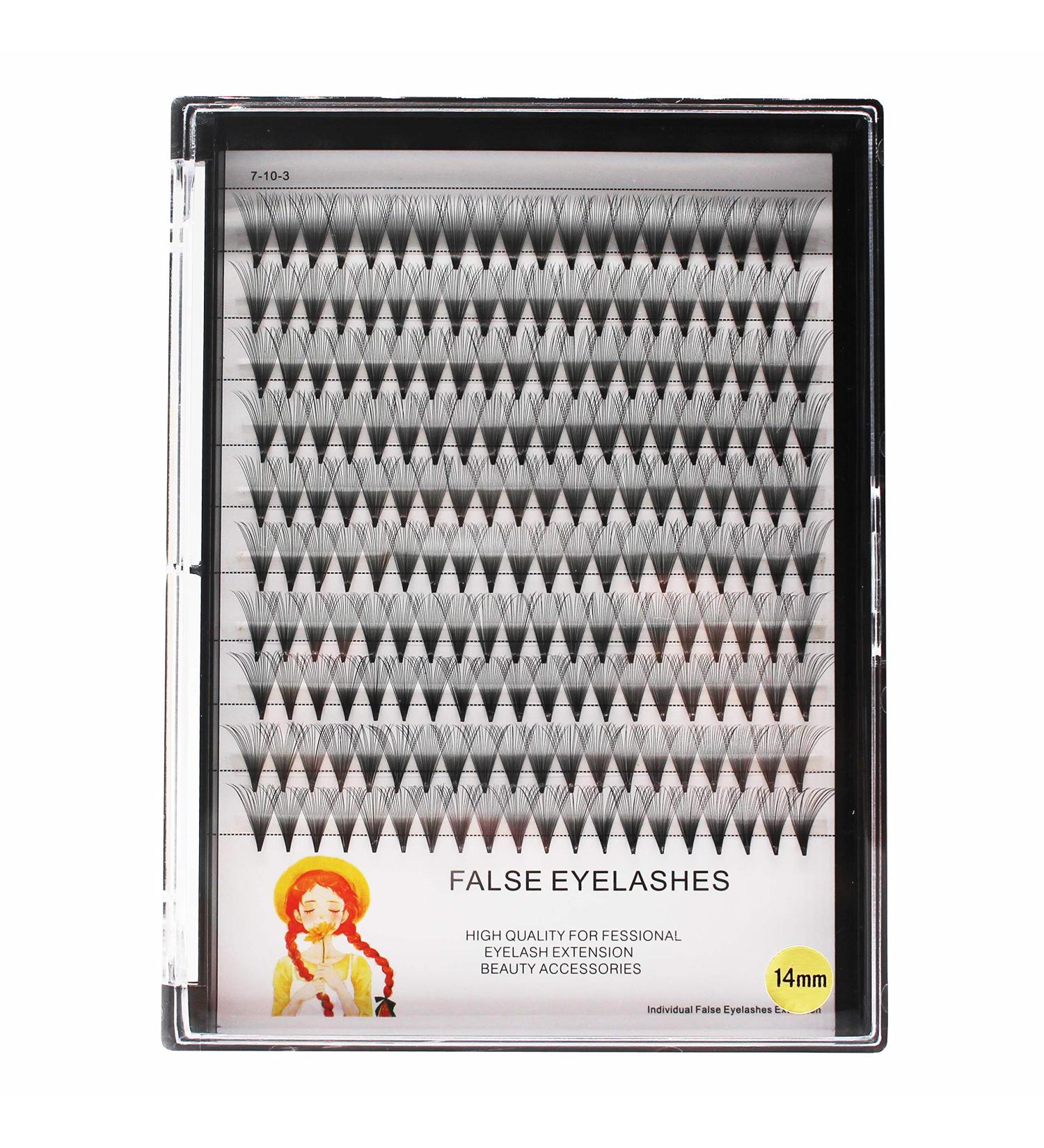 Large D Curl Cluster Lashes - 20 Roots Soft Individual Premade Fans (15mm) | Natural Volume False Eyelashes for International Shipping - Buy Online on GoSupps.com