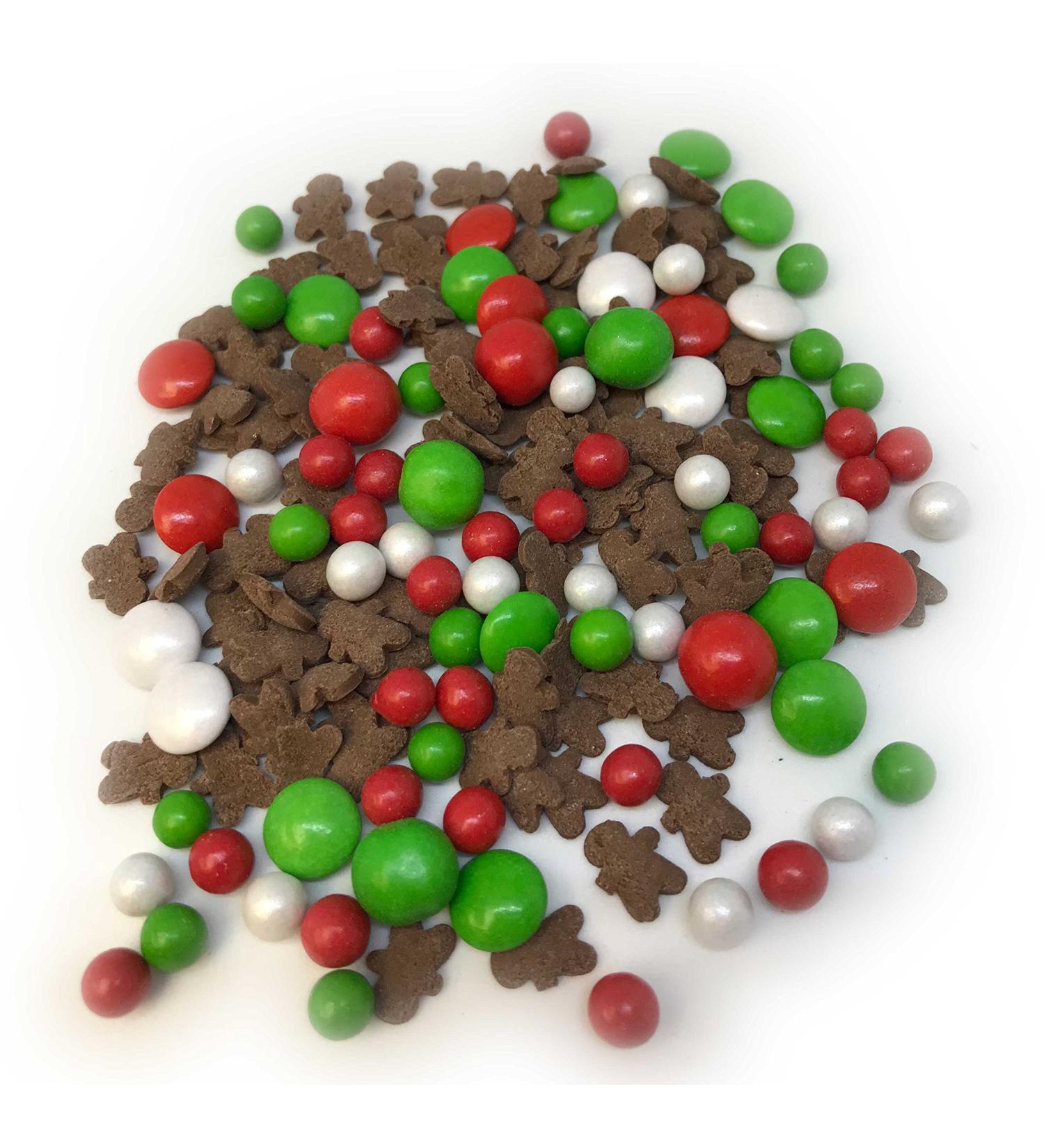 Gingerbread Sprinkletti - 100g Edible Sugar Festive Cake Topper for Xmas Party Cakes - Buy Online on GoSupps.com