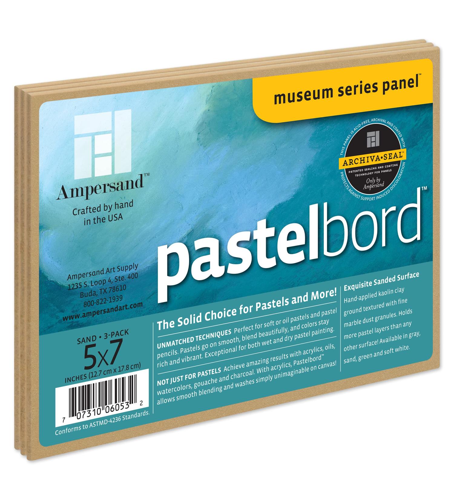 Ampersand Museum Series Pastelbord Sand 5x7 - Pack of 3 | 1/8 Inch Depth - Buy Online on GoSupps.com