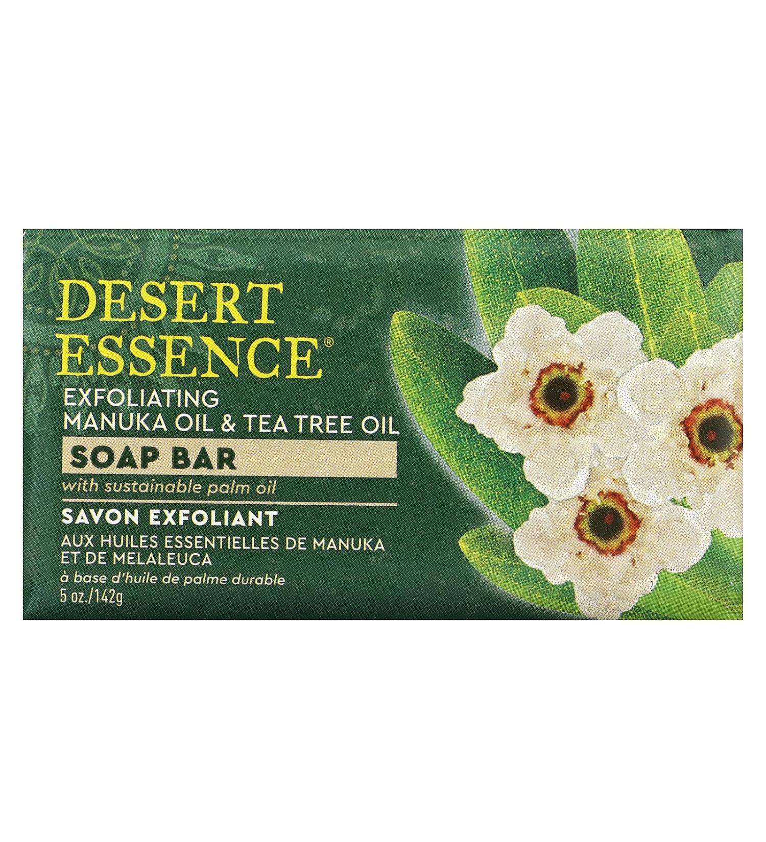 Desert Essence Manuka Tea Tree Oil Soap Bar | Natural Cleanser for Healthy Skin | International Shipping - Buy Online on GoSupps.com