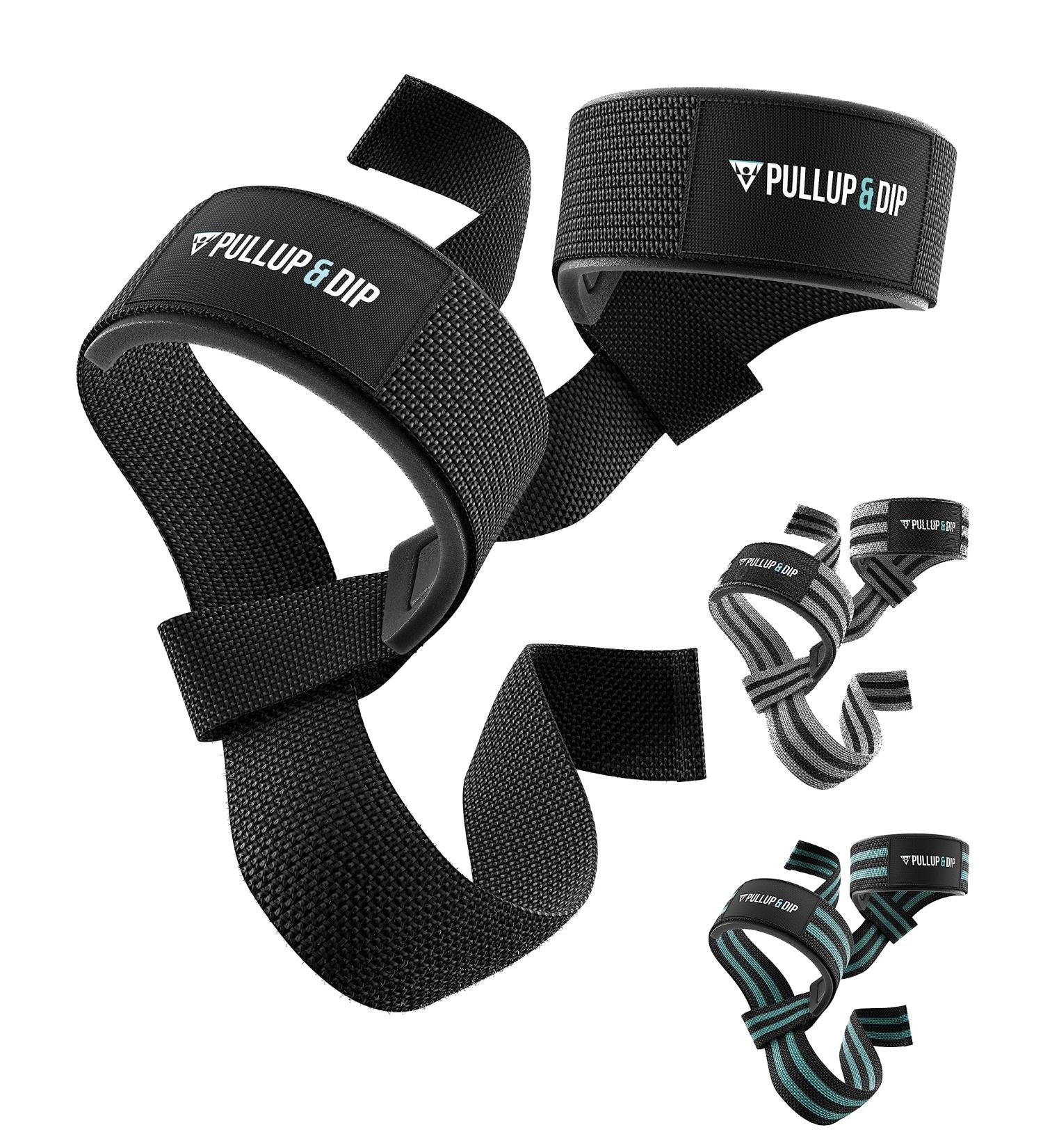 Pullup & DIP Tensile Aids - Padded Weight Lifting Loops & Wrist Straps for Strength Training | Black (1 Pair) - Optimize Bodybuilding & Cross Lifting - Buy Online on GoSupps.com