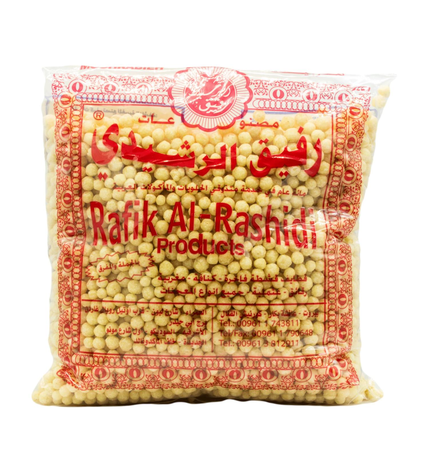 Al Rashidi Moghrabieh Couscous Pearls - Authentic Arabic Whole Wheat Semolina 800g - Premium Oriental Natural Couscous for International Shipping - Buy Online on GoSupps.com