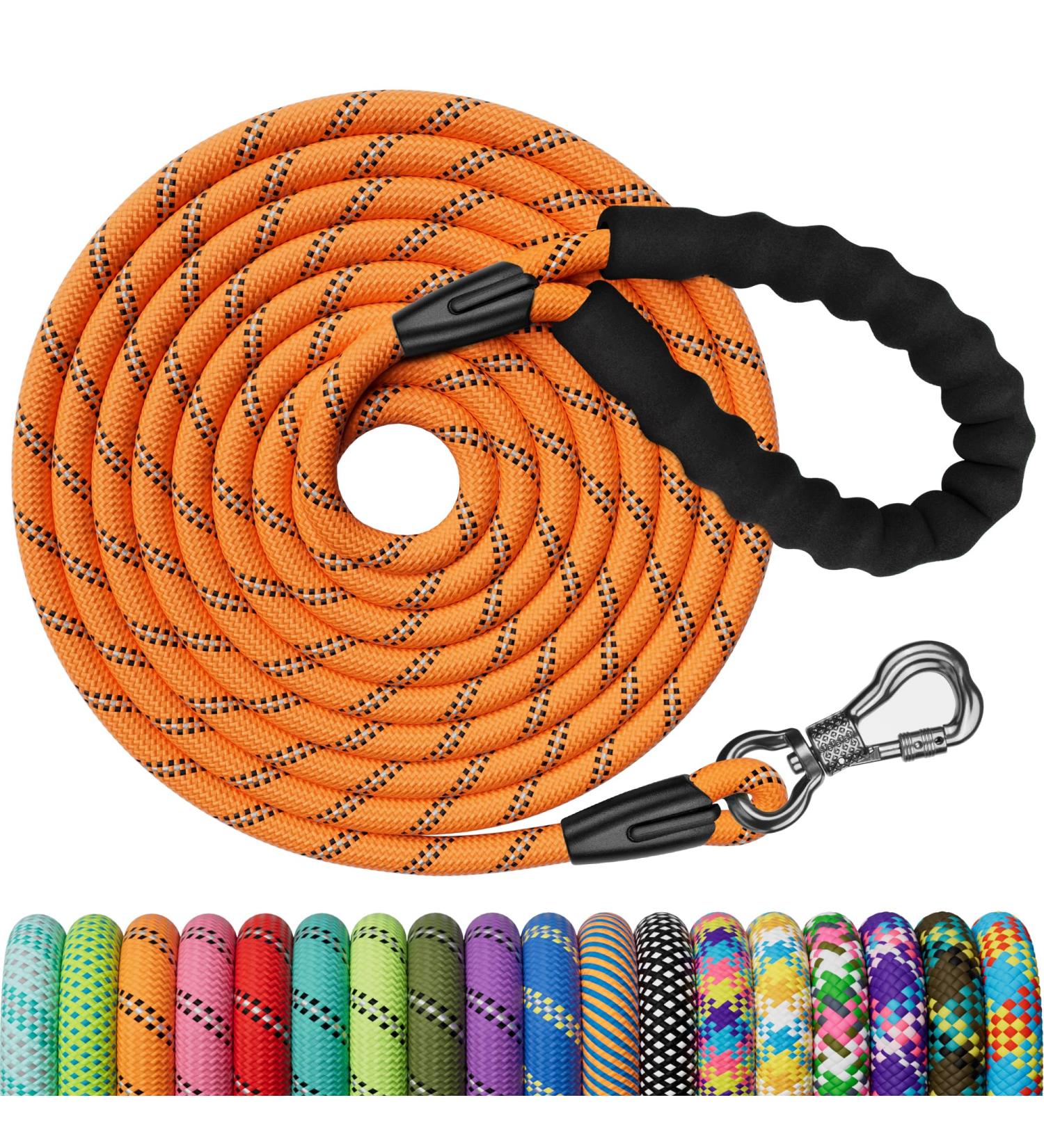 X XBen 30m Dog Tow Lines - Thick Dog Leash with Padded Handle & Lockable Carabiner for Medium to Large Dogs - Buy Online on GoSupps.com