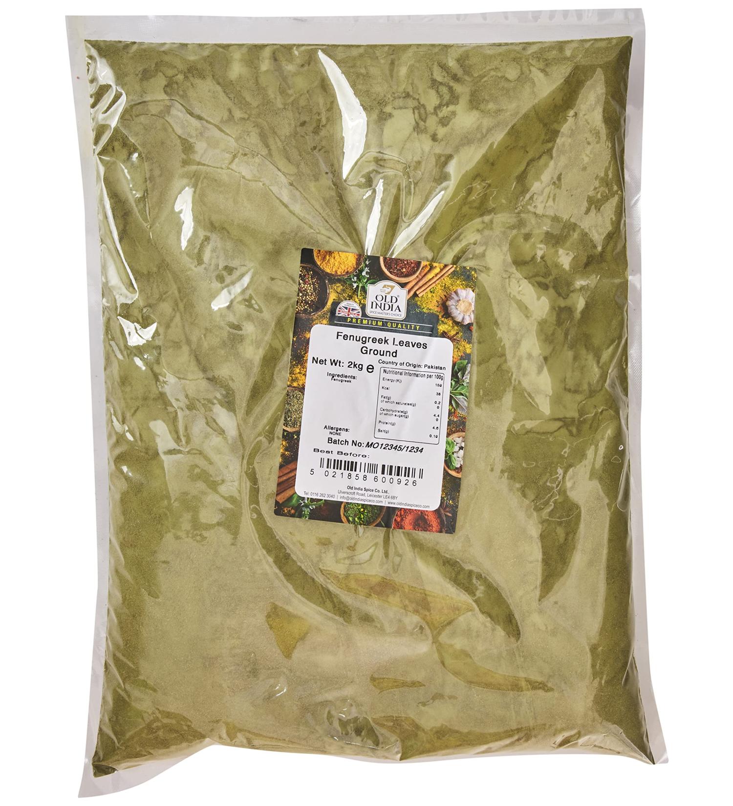 Old India Fenugreek Leaves Ground 2kg - Authentic Flavor Enhancer (Pack of 1) - Buy Online on GoSupps.com
