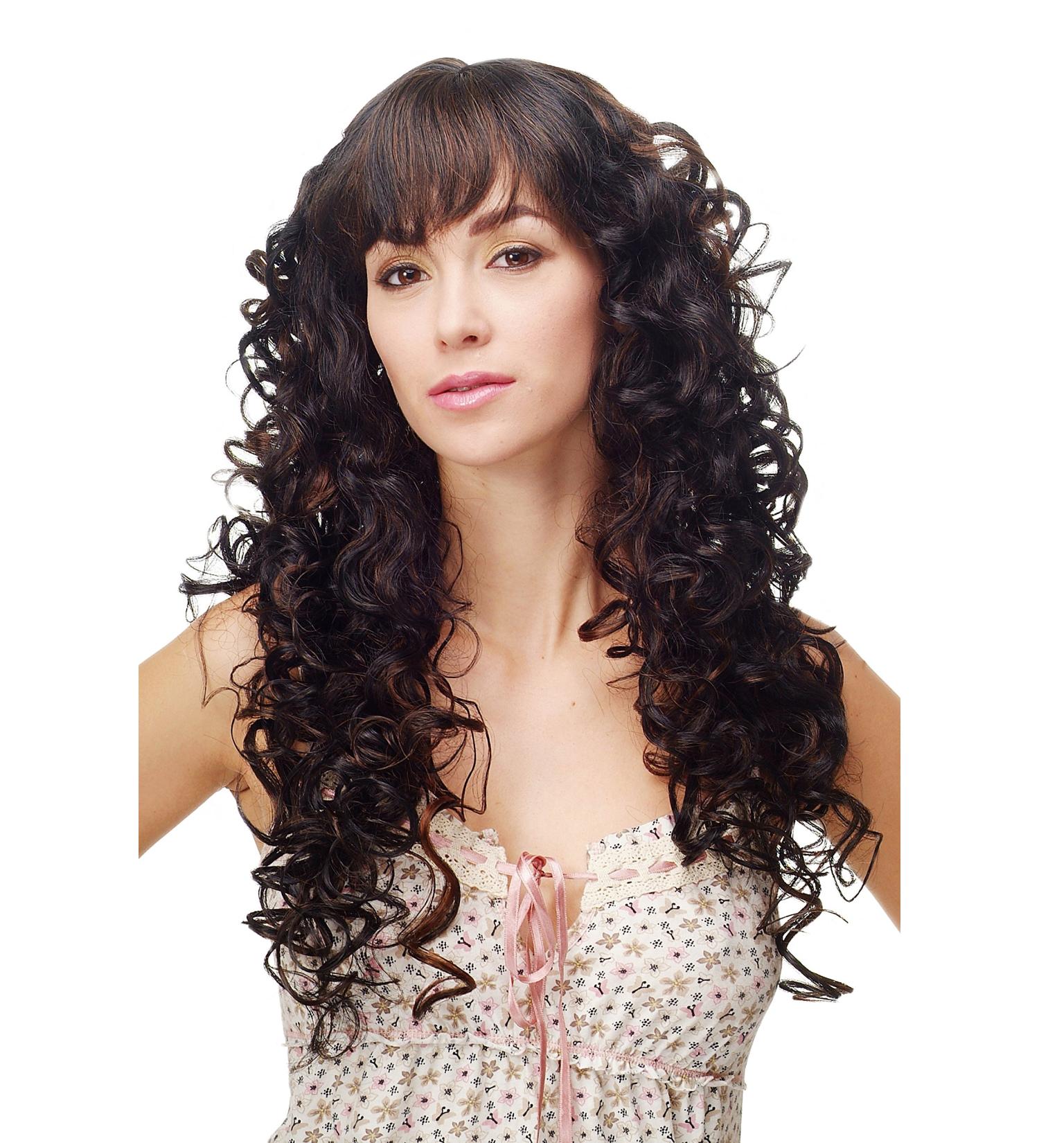 WIG ME UP Women's Long Voluminous Curls Wig with Black Reddish Brown Highlights | FS1010-C-1BH30 - International Shipping Available - Buy Online on GoSupps.com