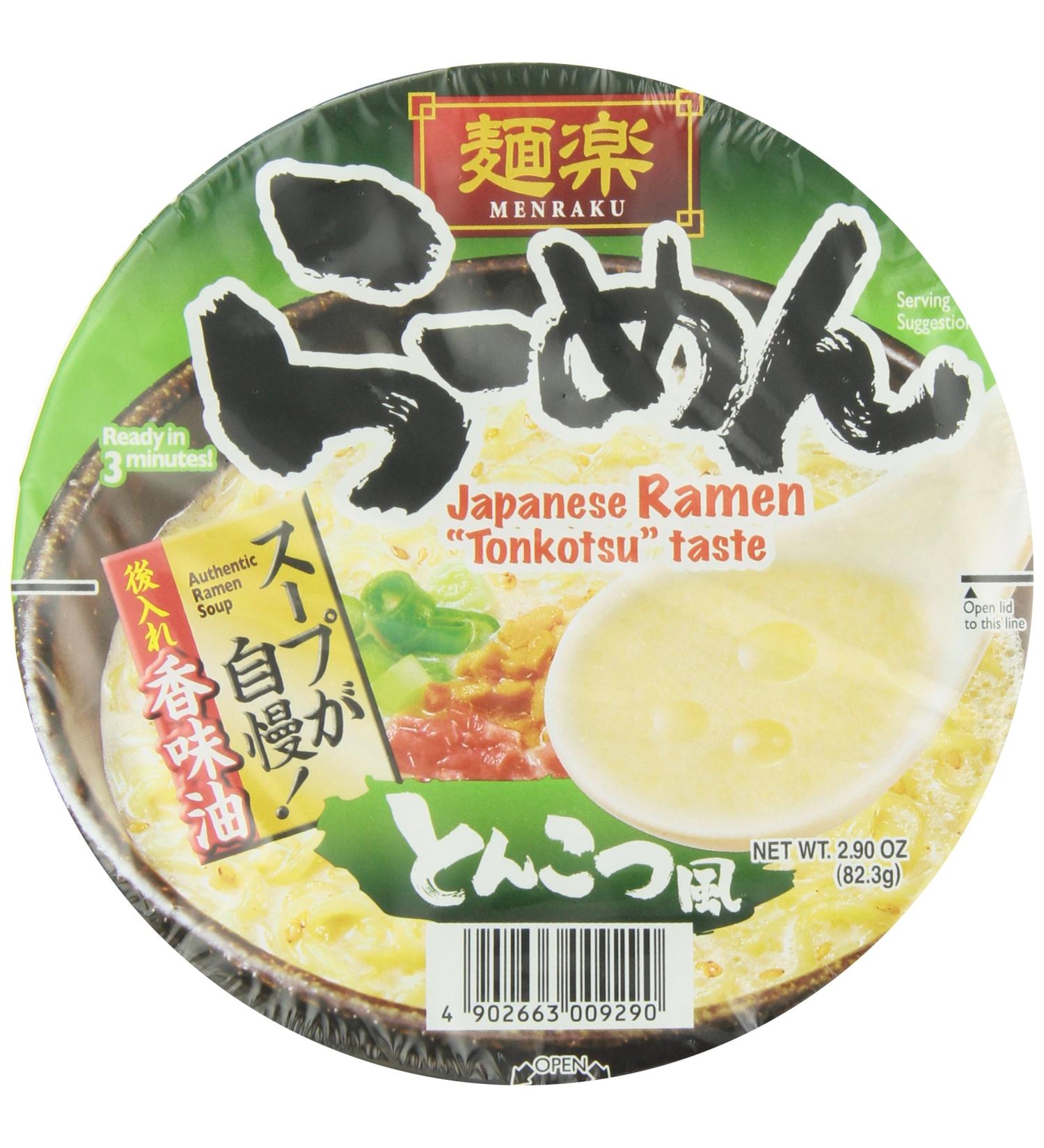 Menraku Tonkotsu Ramen  2.9 Ounce (Pack of 12) Tonkotsu 2.9 Ounce (Pack of 12) - Buy Online on GoSupps.com