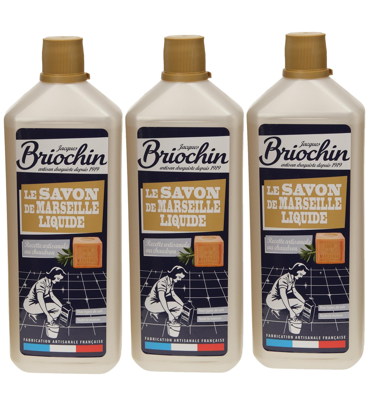 Jacques Briochin Liquid Marseille Soap 1 L - Pack of 3 - Buy Online on GoSupps.com