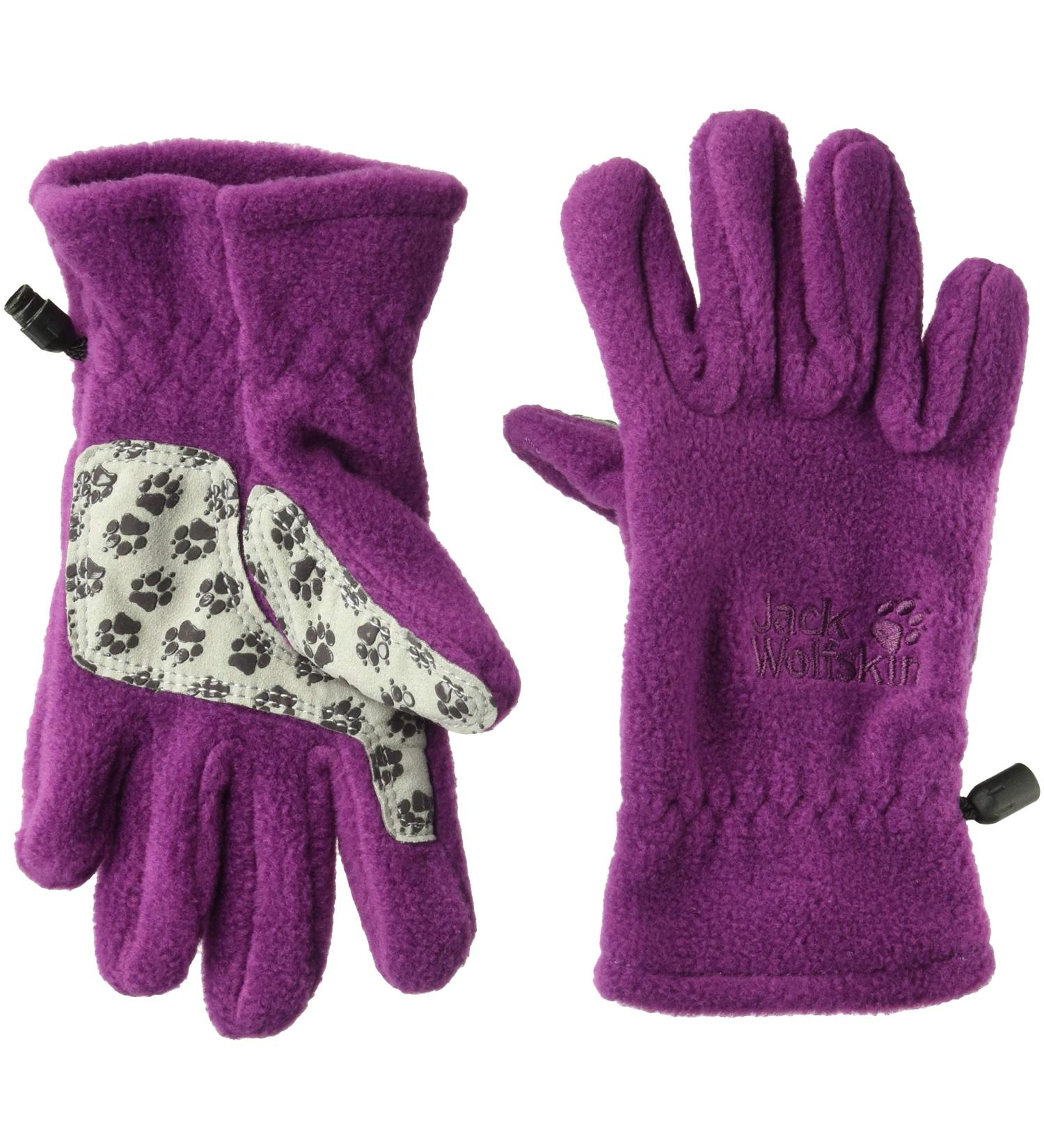 Jack Wolfskin Boys Warm Suede Reinforced Fleece Winter Gloves