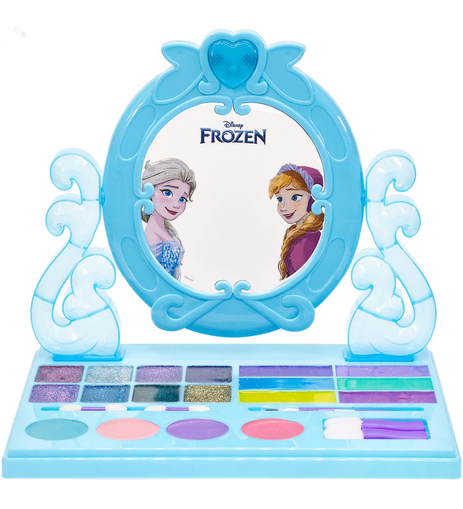 Disney Frozen Townley Girl Cosmetic Vanity Set with Lip Gloss, Shimmer, Brushes & Music - Ideal for Kids Ages 3+ - Perfect for Parties & Makeovers - Buy Online on GoSupps.com