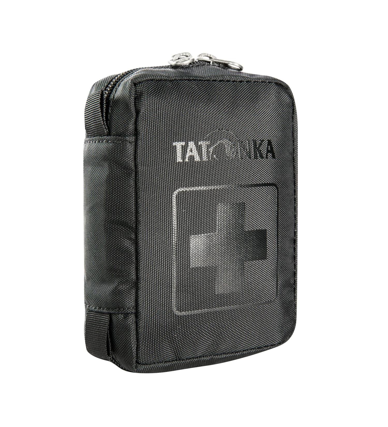 Tatonka First Aid XS - DIY First Aid Bag with Divided Compartment & Belt Loop - Compact Black (10 x 7 x 4 cm) - Buy Online on GoSupps.com