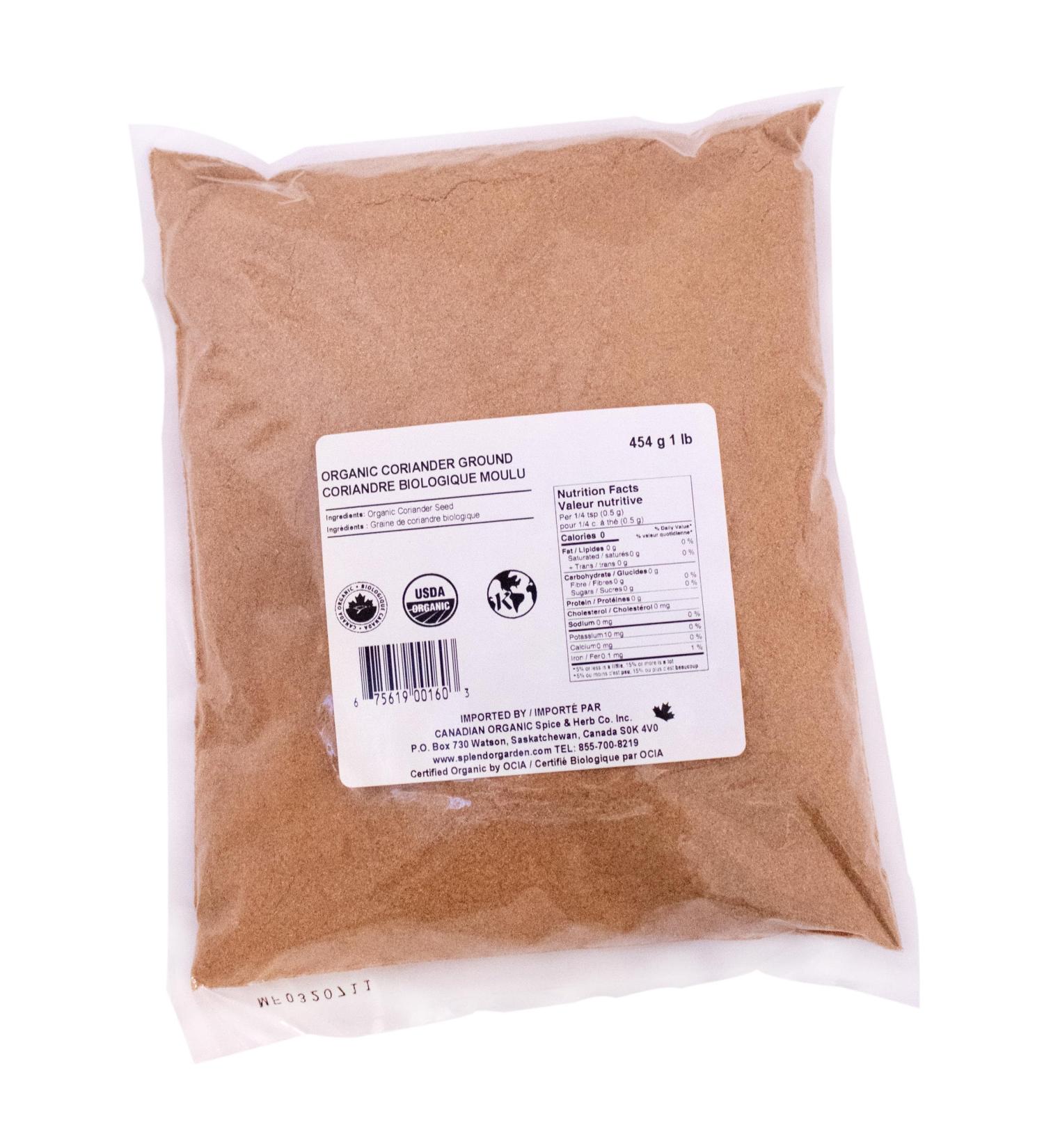 Splendor Garden Organic Coriander Ground - 454 g - Buy Online on GoSupps.com