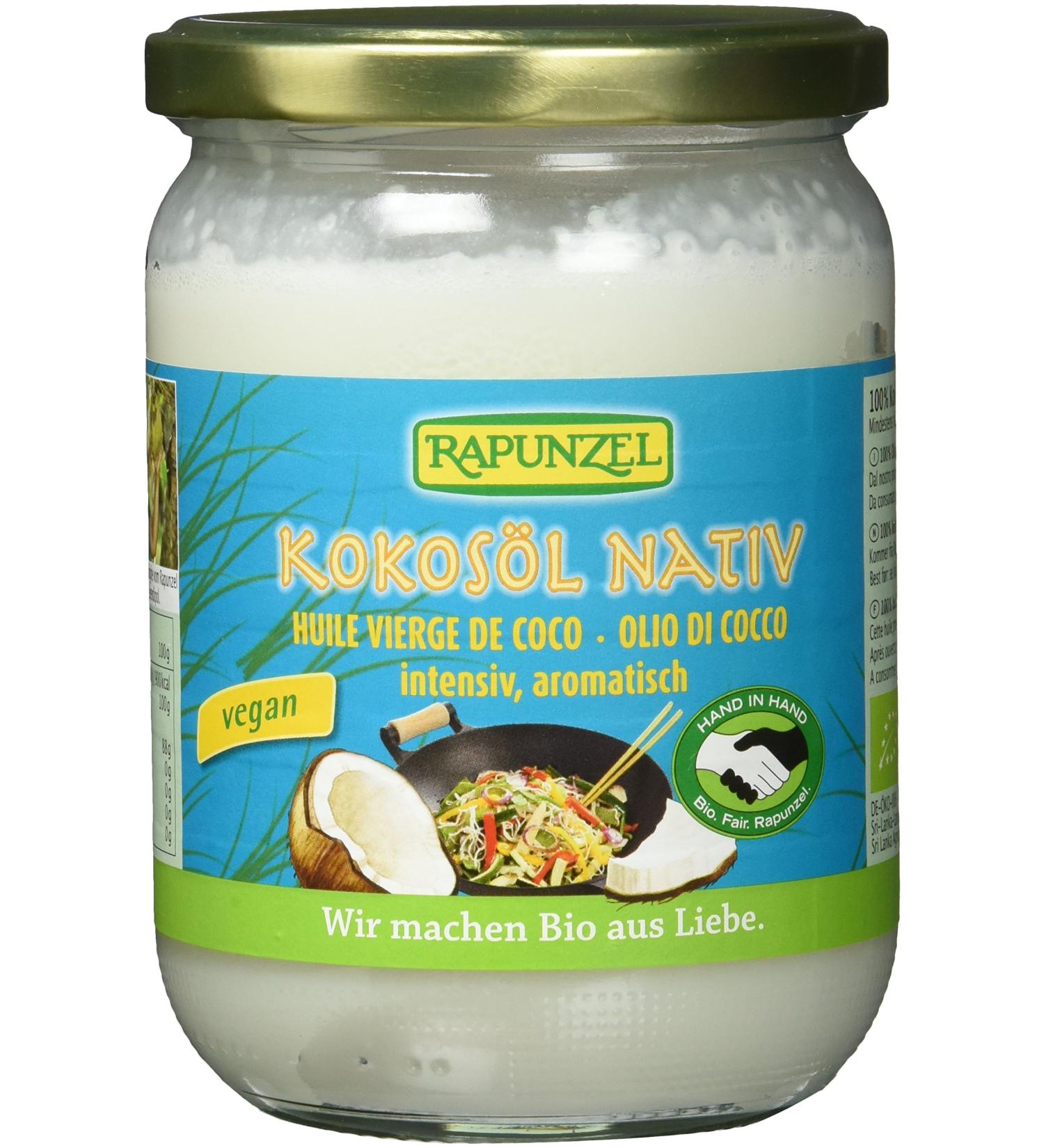 Rapunzel Organic Virgin Coconut Oil 432 ml - Pure Coconut Oil 400 g Eco-Friendly Healthy Cooking & Skin Care - Buy Online on GoSupps.com