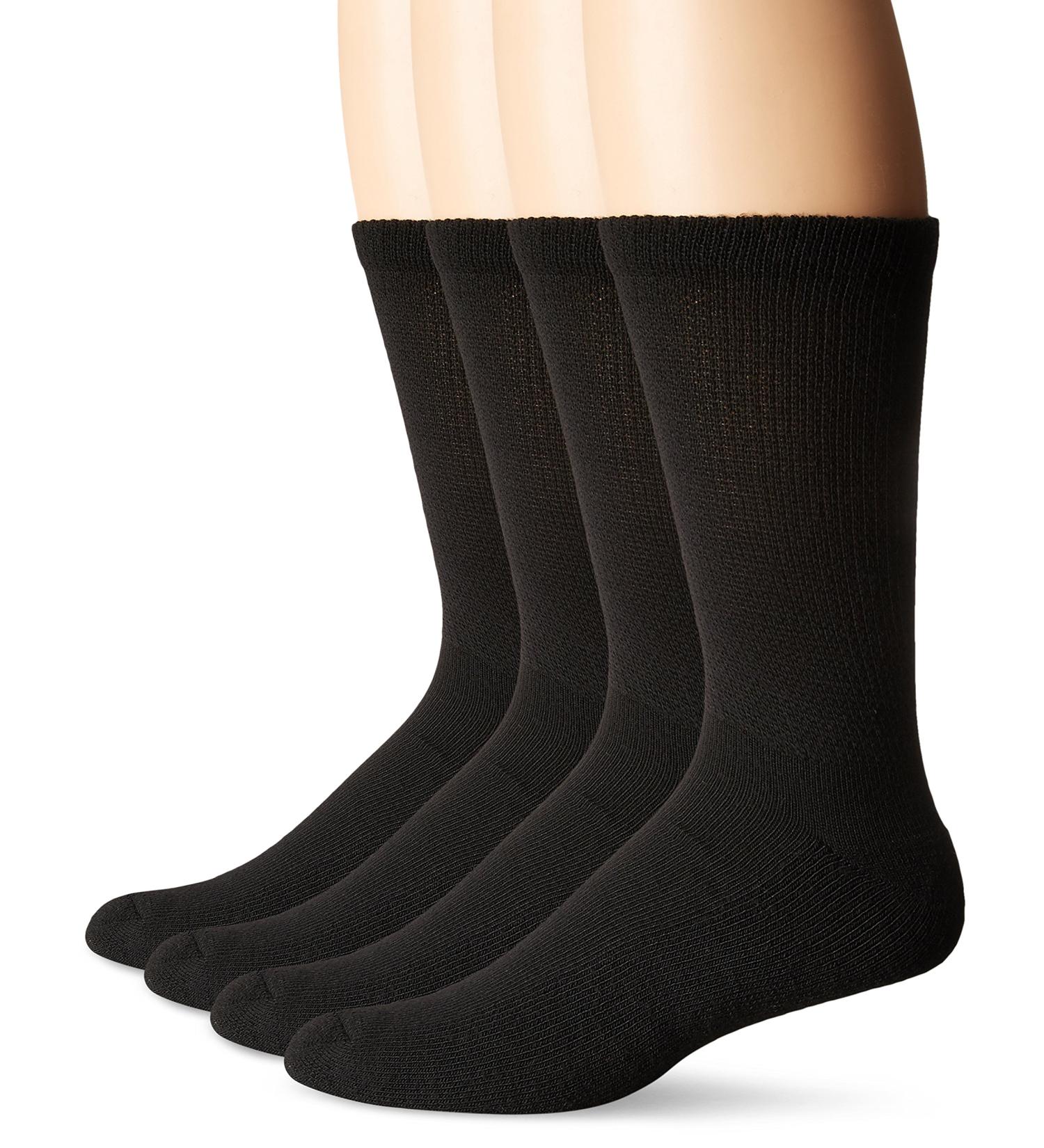 Dr. Scholl's Men's Diabetes & Circulator Socks - Non-binding Comfort, Moisture Management Crew - 4 & 6 Pair Packs - Size 7-12 - Buy Online on GoSupps.com