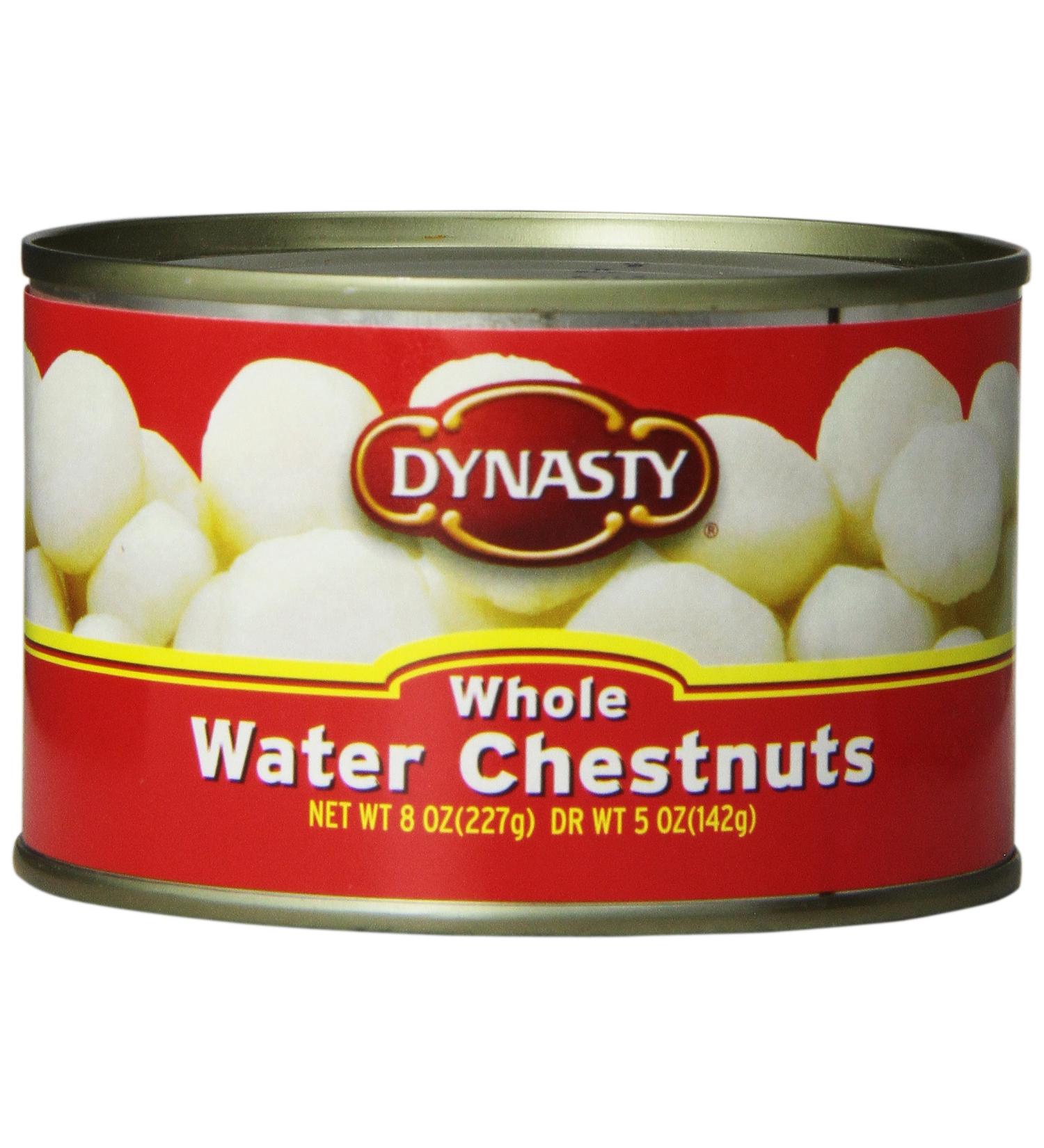 Dynasty Water Chestnuts Whole 8 oz - Crunchy and Delicious Water Chestnuts for Stir-Fries and Salads - Buy Online on GoSupps.com