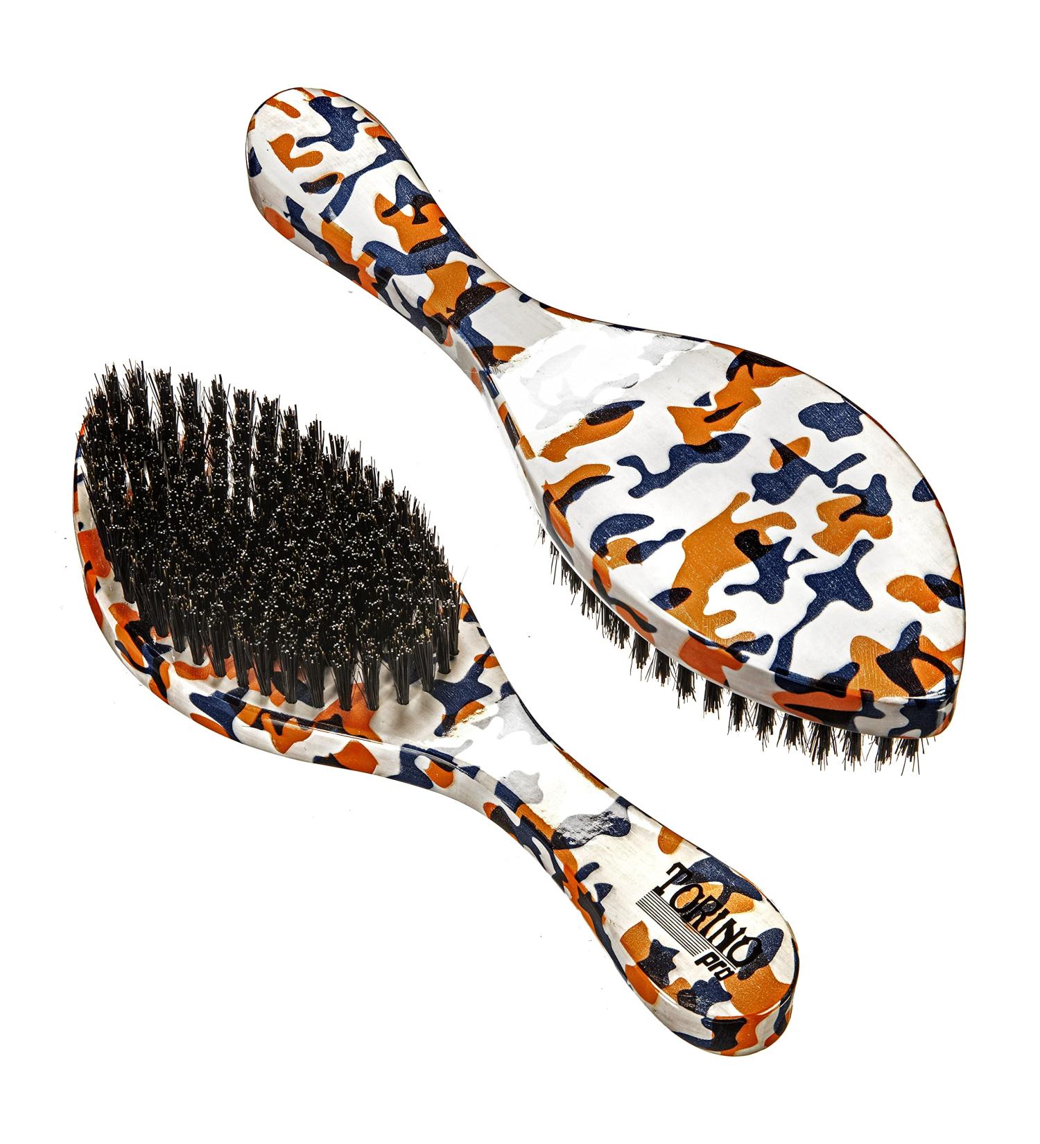 Torino Pro 169 Medium Hard Wave Brush - Ideal for Wolfing & Thick Hair - Luxury 360 Wave Curved Brush for Men & Women - Perfect for 360 Waves - Medium Hard Wave Brush - Buy Online on GoSupps.com