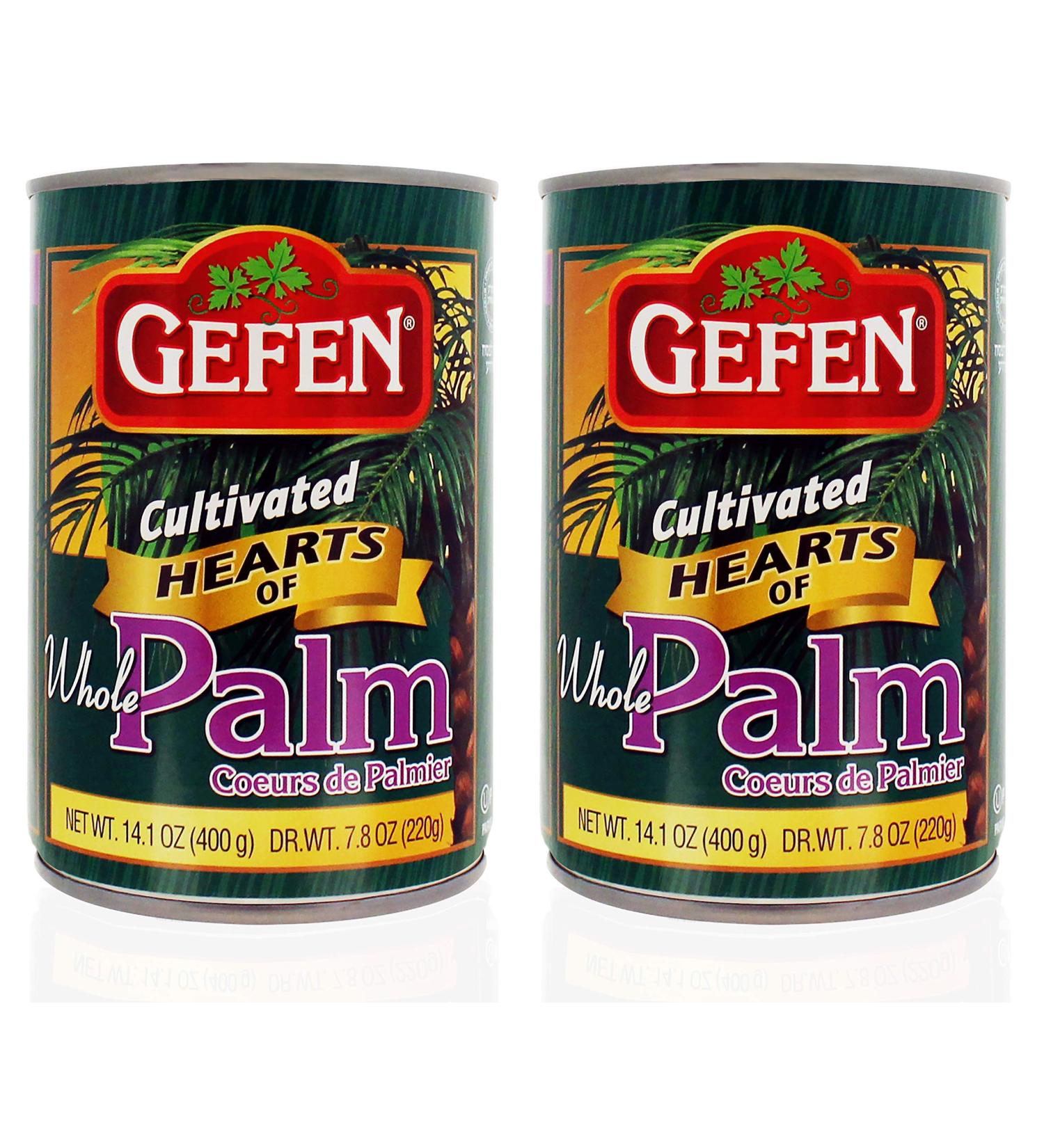 Gefen Premium Cultivated Whole Hearts of Palm 14.1 oz (2 Pack) - Low Sodium, Low Carb, Gluten Free, Kosher Certified, Vegan - Product Of Ecuador - Buy Online on GoSupps.com