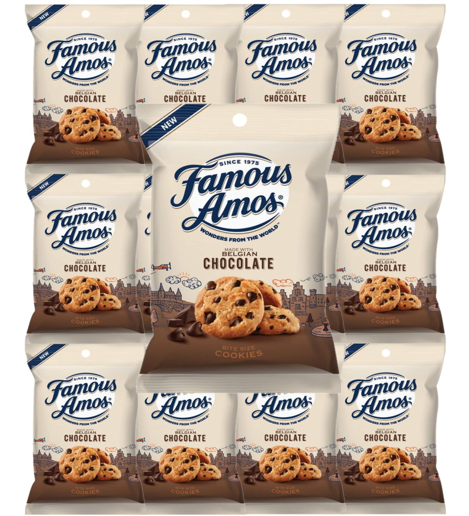 Famous Amos Belgium Chocolate Chip Cookies 1oz Pouches - 12 Count Pack, Chocolate Chip - 12 Count (Pack of 1) - Buy Online on GoSupps.com
