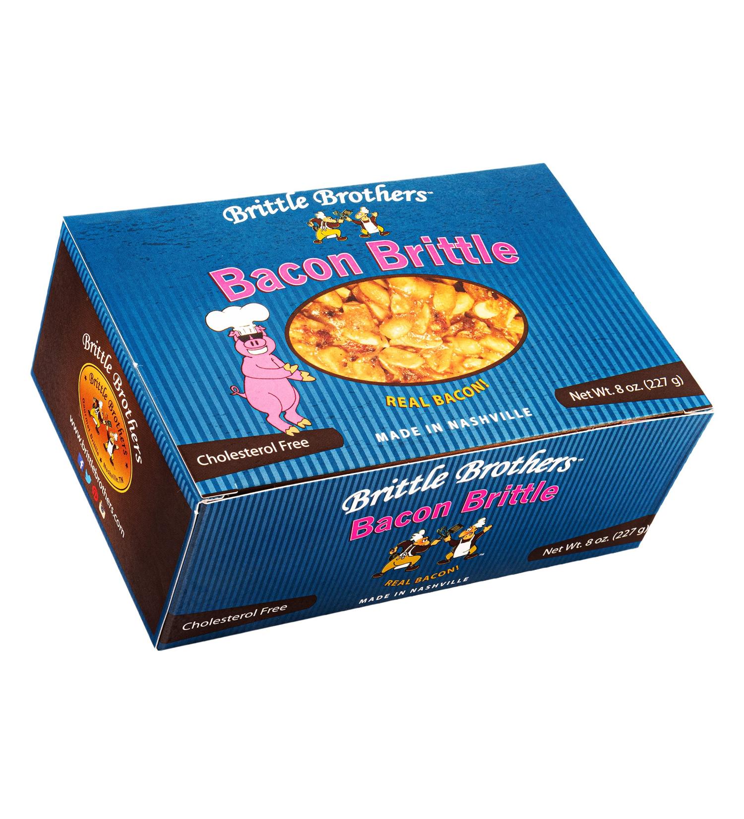 Brittle Brothers Bacon Peanut Brittle - 8 oz Box - Voted #1 in America - Cashew Pecan Bacon Corporate Gift - Buy Online on GoSupps.com