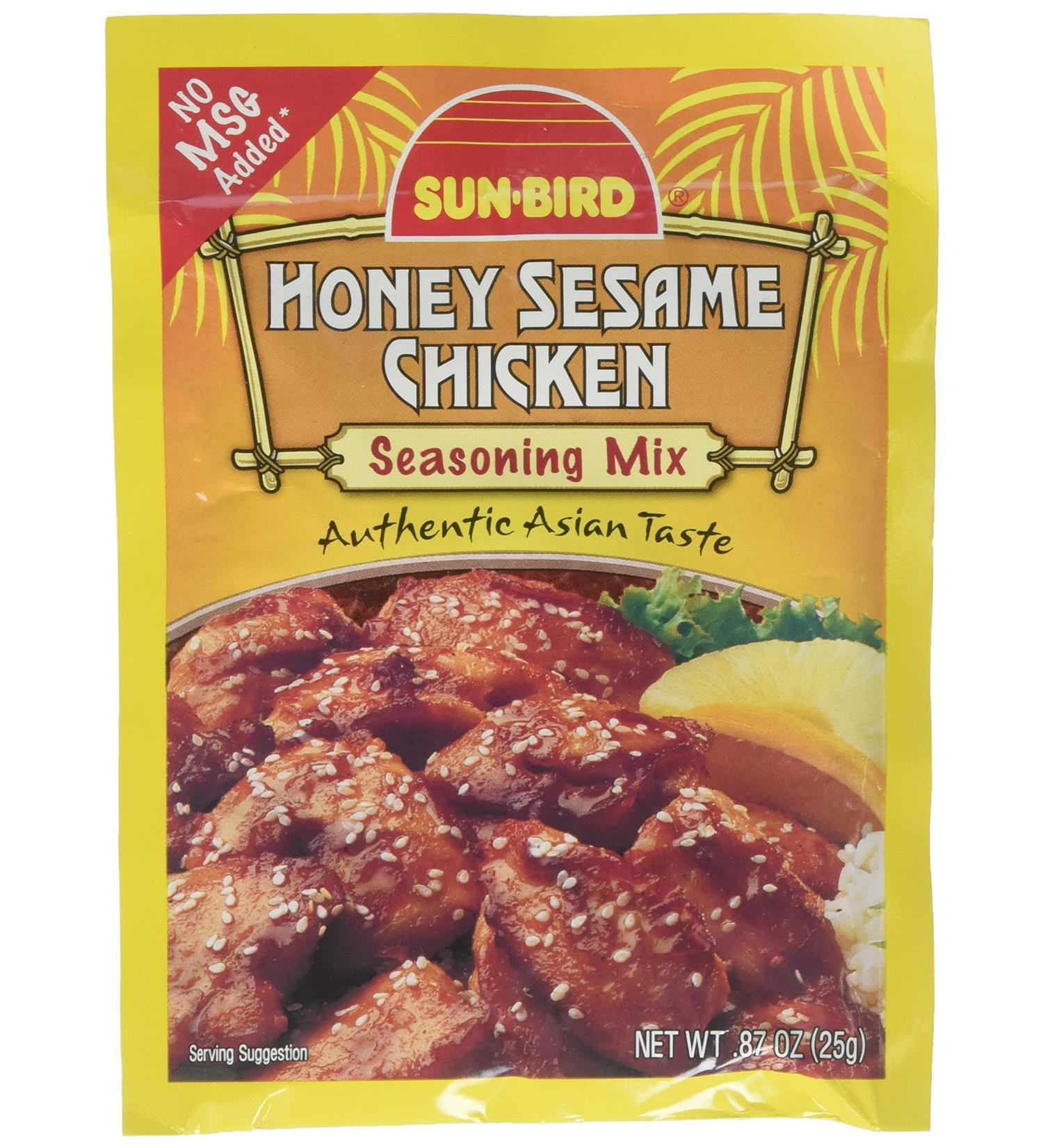 Honey Sesame Chicken Seasoning Mix Packets - 0.88oz Each (Pack of 4) - Asian Chicken Recipe - Buy Online on GoSupps.com