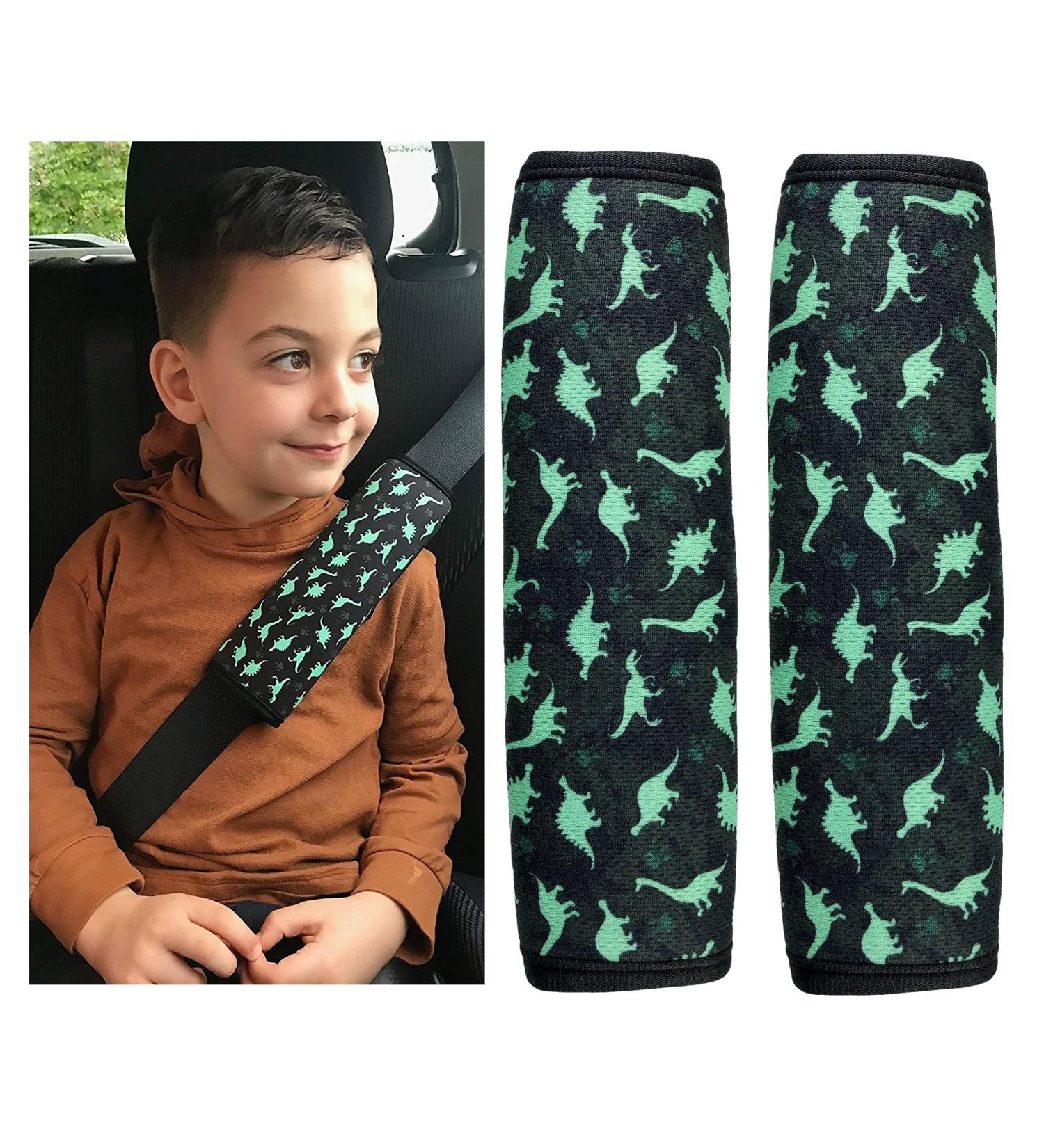 HECKBO 2X Kids Car Seat Belt Pads - Dinosaur Print | Seat Belt Protectors for Kids and Babies - Buy Online on GoSupps.com
