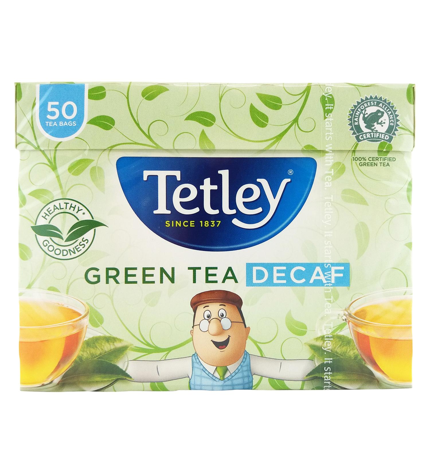 Tetley Green Tea Decaf - 50 Tea Bags (2 boxes) - Buy Online on GoSupps.com
