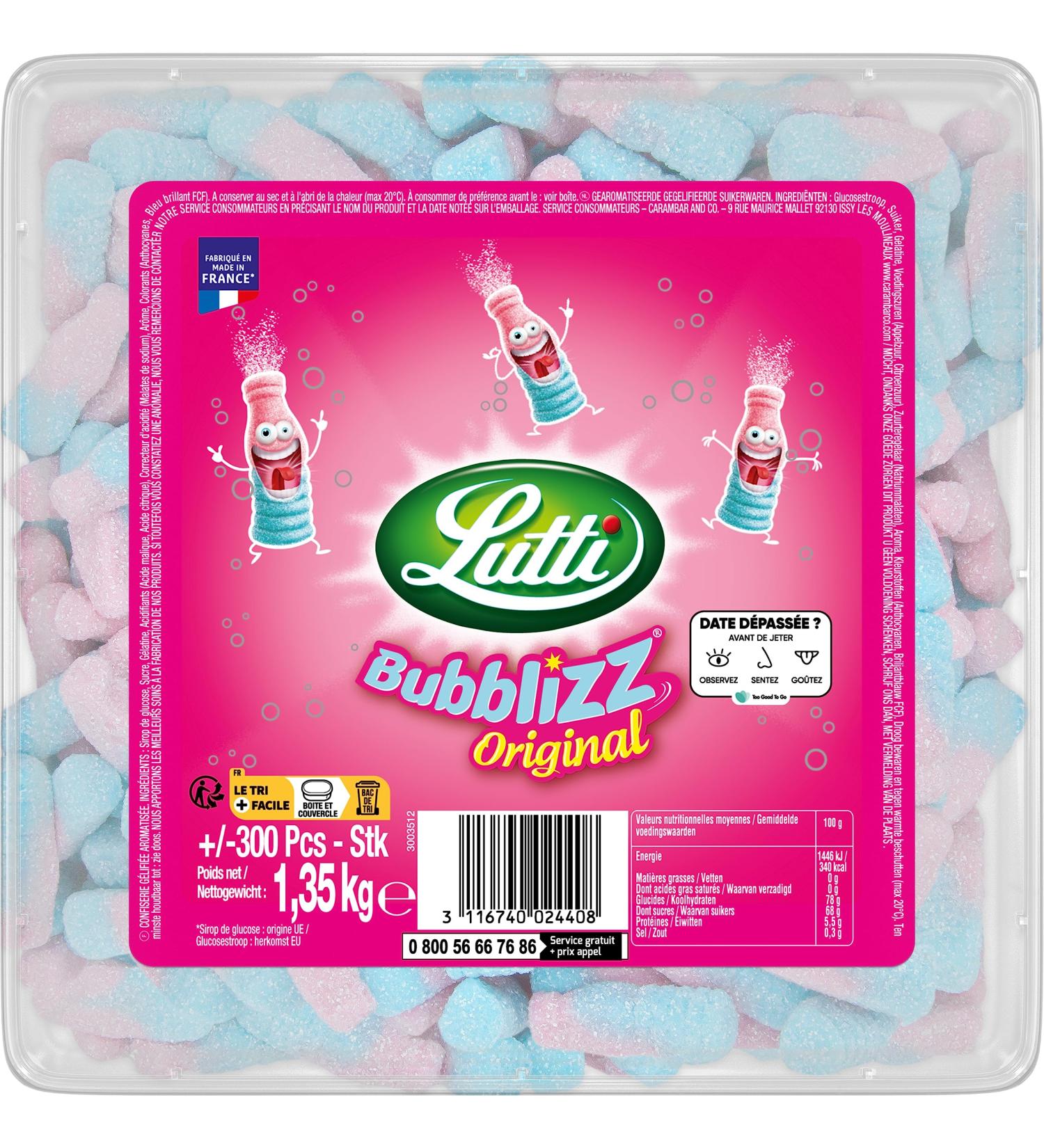  Lutti LUTTI Bubblizz Original Cube 1.35 kg - Buy Online on GoSupps.com
