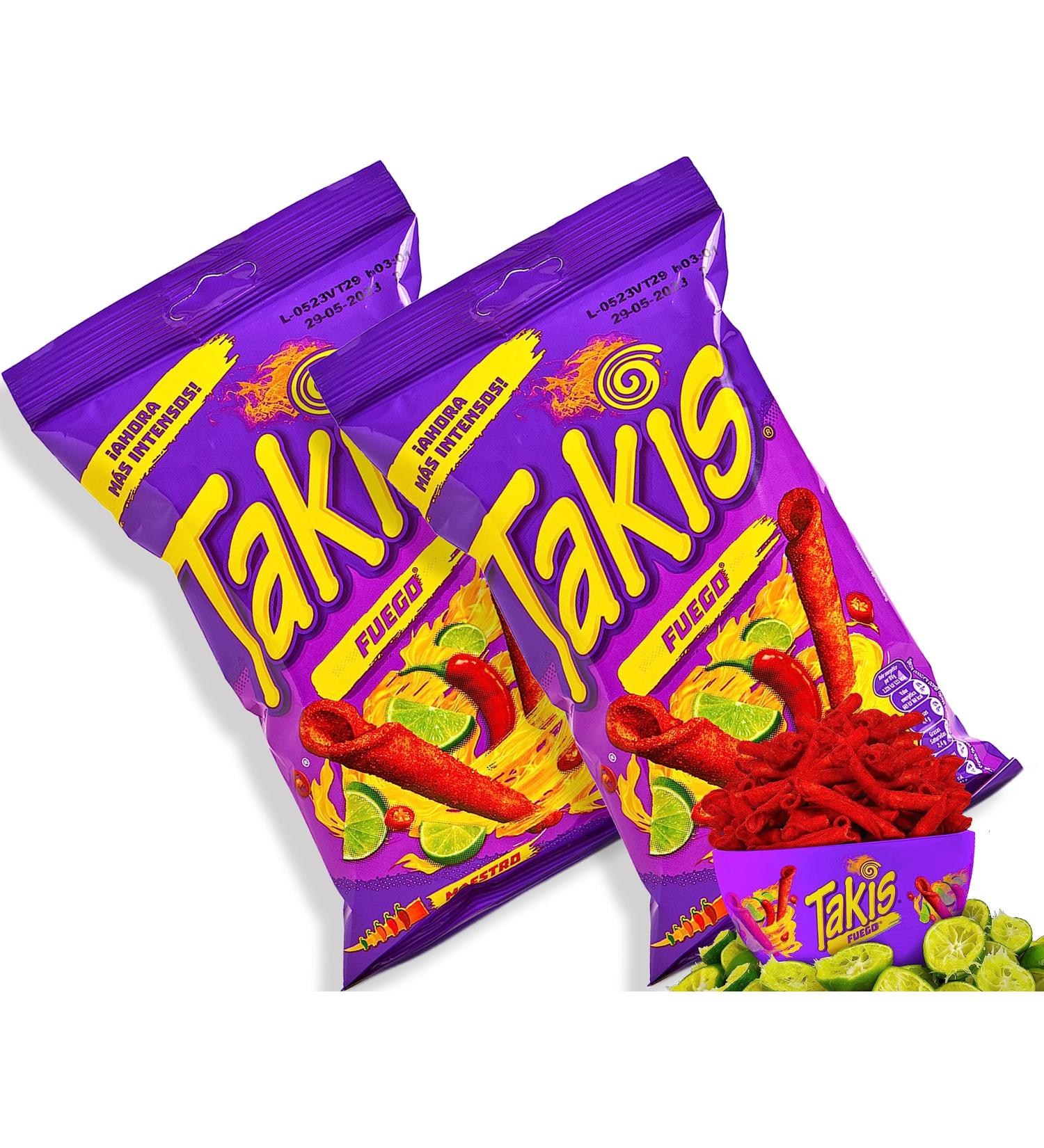 Buy Takis Chips Fuego - Pack of 2 (280g Each) | Spicy Chips Bulk Box for International Shipping - Buy Online on GoSupps.com