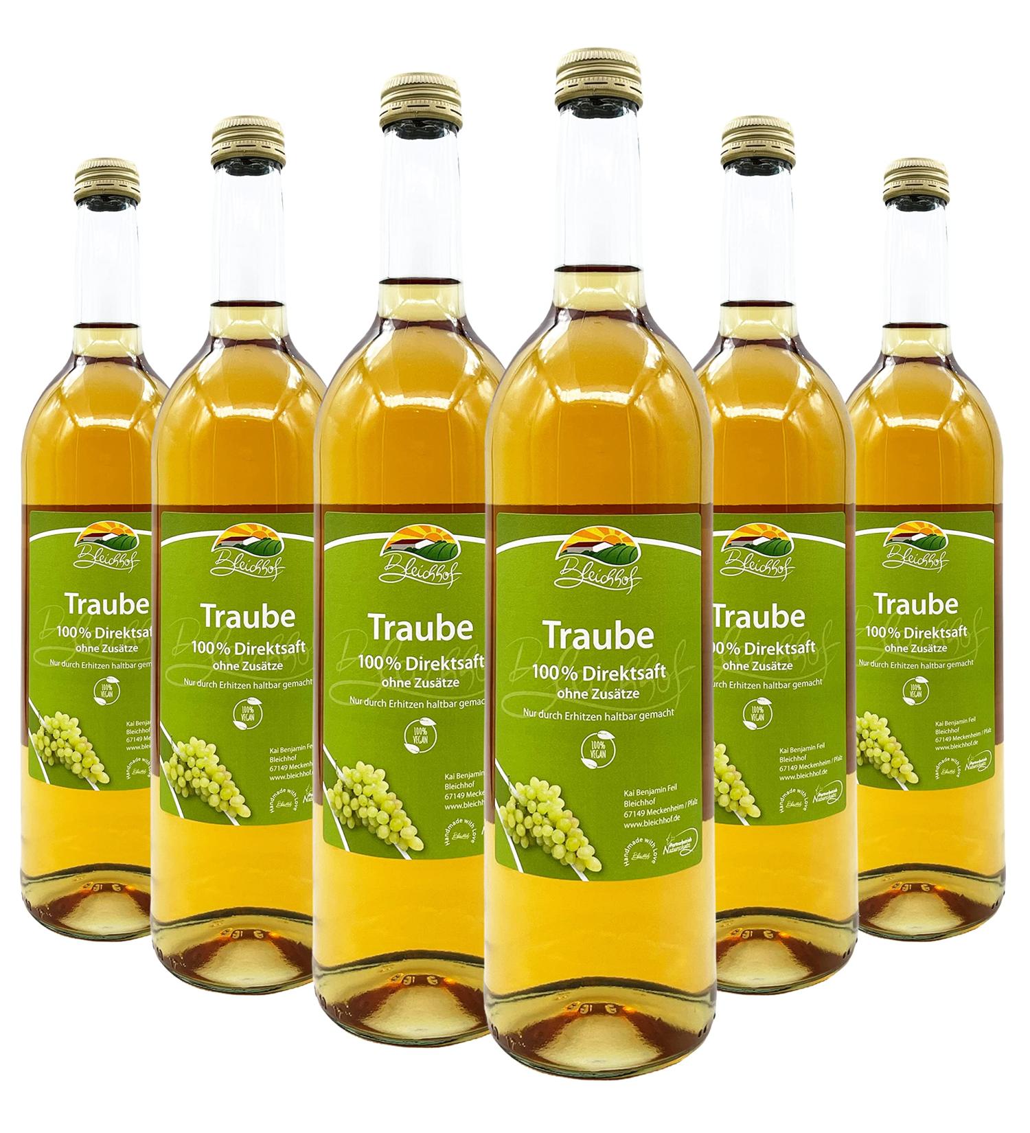 100% Natural White Grape Juice - Vegan No Added Sugar Pack of 6 (720ml Bottles) | Bleichhof - Buy Online on GoSupps.com