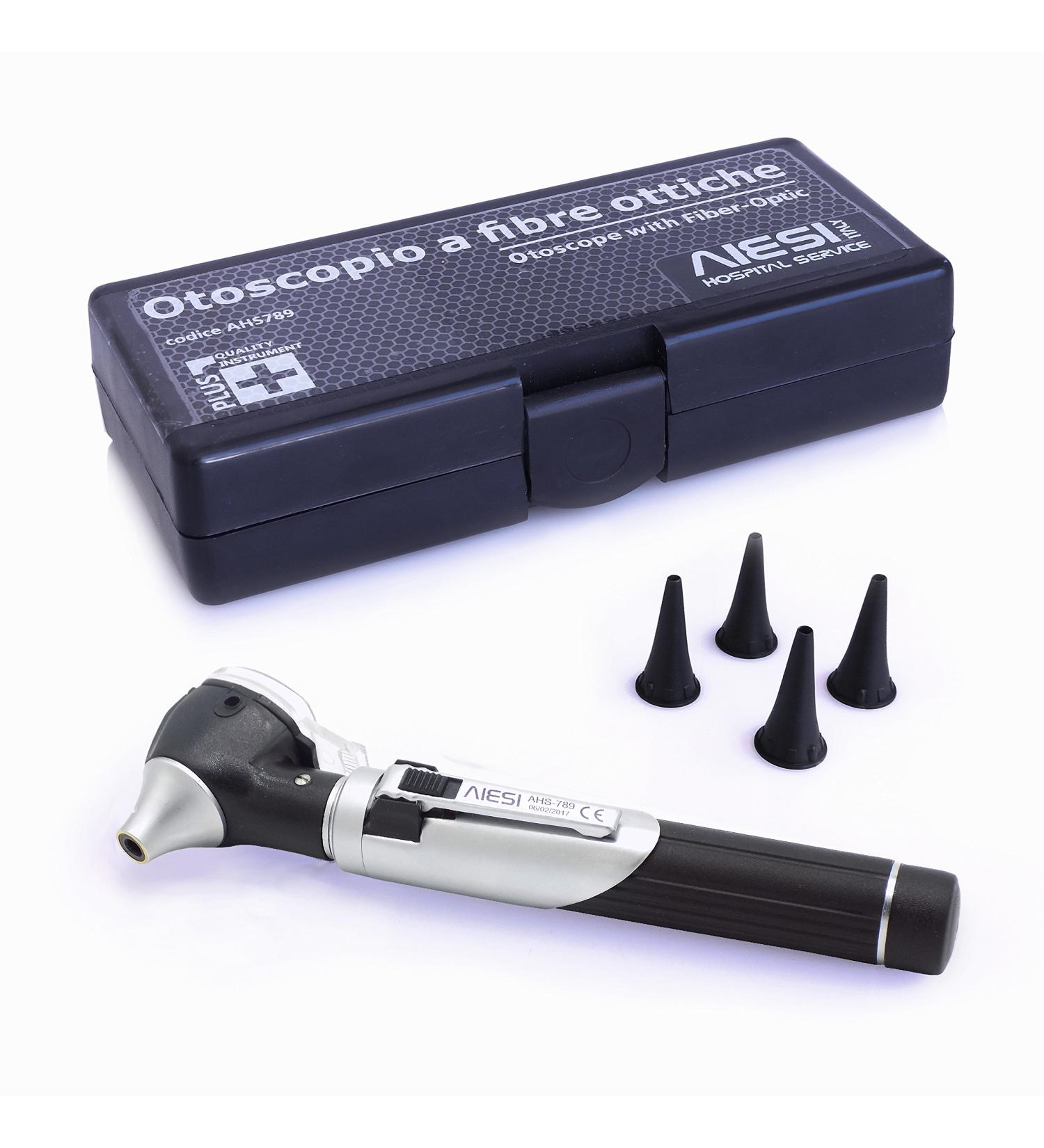 Otoscope pocket size LED fiber optic cable black + 10 incense cones Type Heine Mini 3000 FO