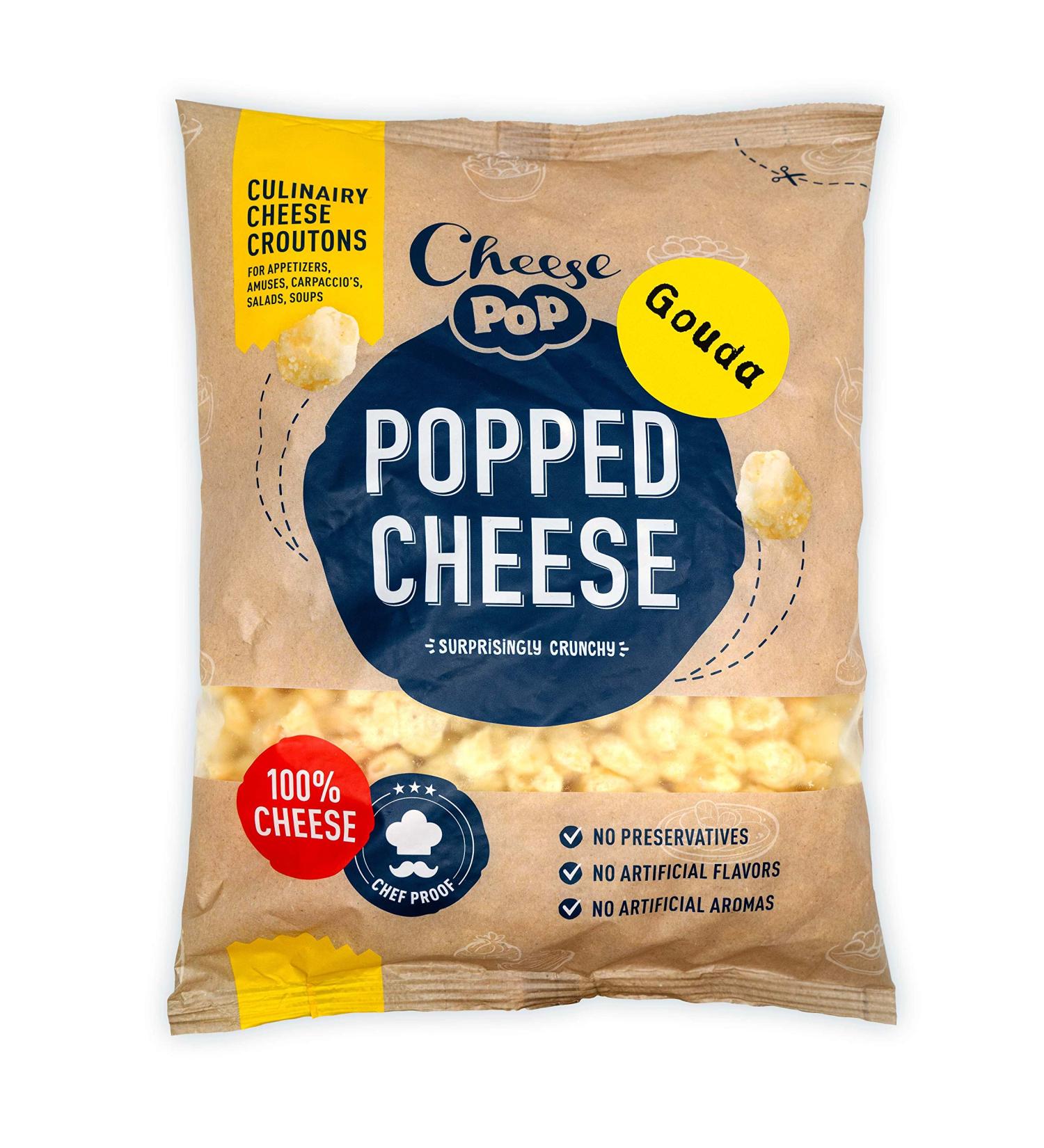 Cheesepop Souffl Cheese Snack - 100% Cheese...Surprisingly Crunchy! Clean Label - Vegetarian - Carbohydrate Free - Keto - Hi - Buy Online on GoSupps.com