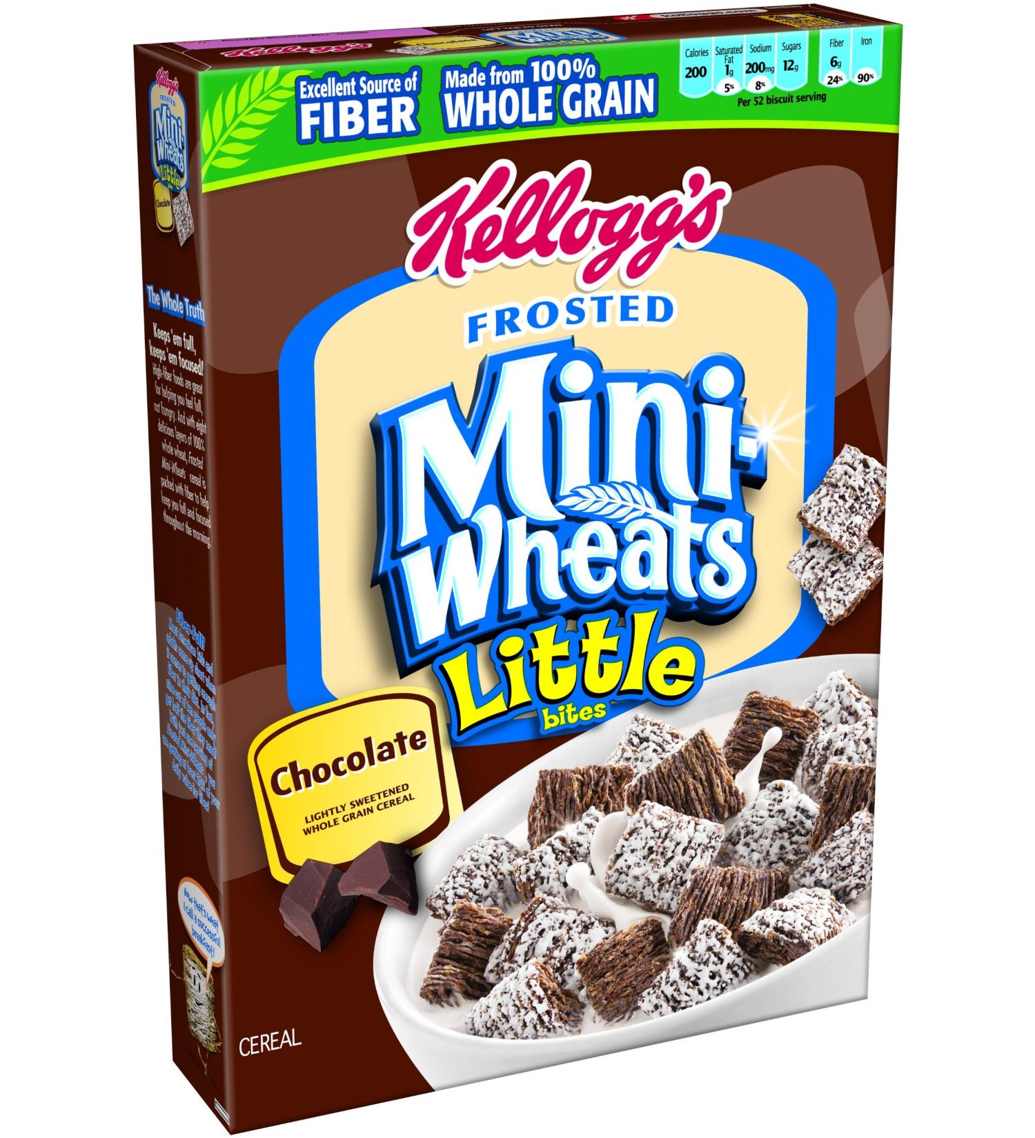 Kellogg's Frosted Mini-Wheats Little Bites Chocolate Cereal, 15.8000-Ounce (Pack of 4)