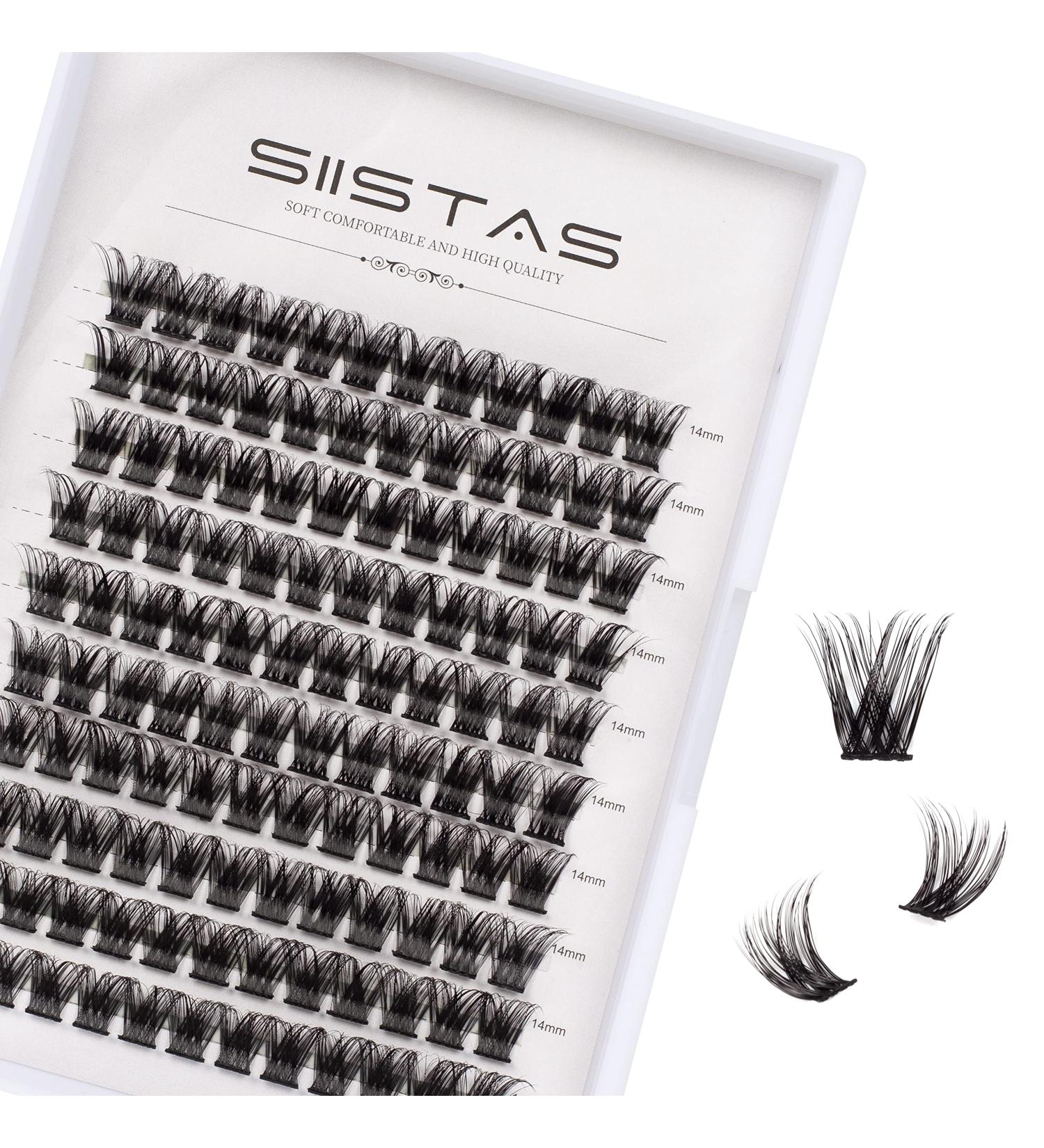D Curl Individual Cluster Lashes 14mm - Soft & Natural DIY Eyelash Extensions - W06#(14mm) - Buy Online on GoSupps.com