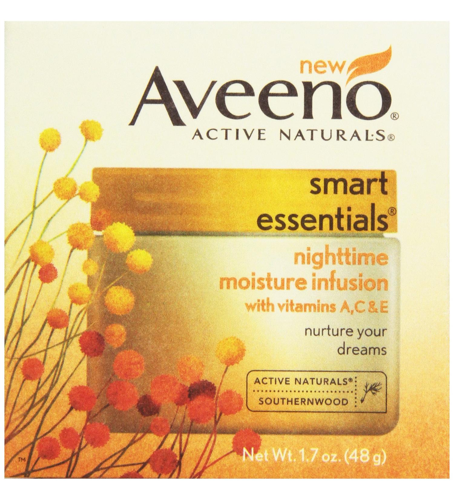Aveeno Smart Essentials Nighttime Facial Moisturizer - 1.7 oz | Hydrating Infusion for Healthy Skin | International Shipping Available - Buy Online on GoSupps.com