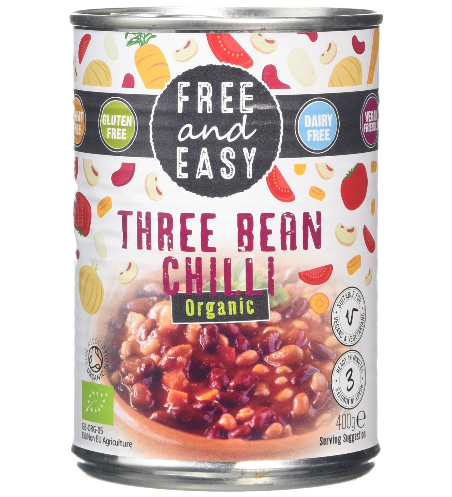 Organic Three Bean Chilli Ready Meal - 400g | Easy and Free - Buy Online on GoSupps.com