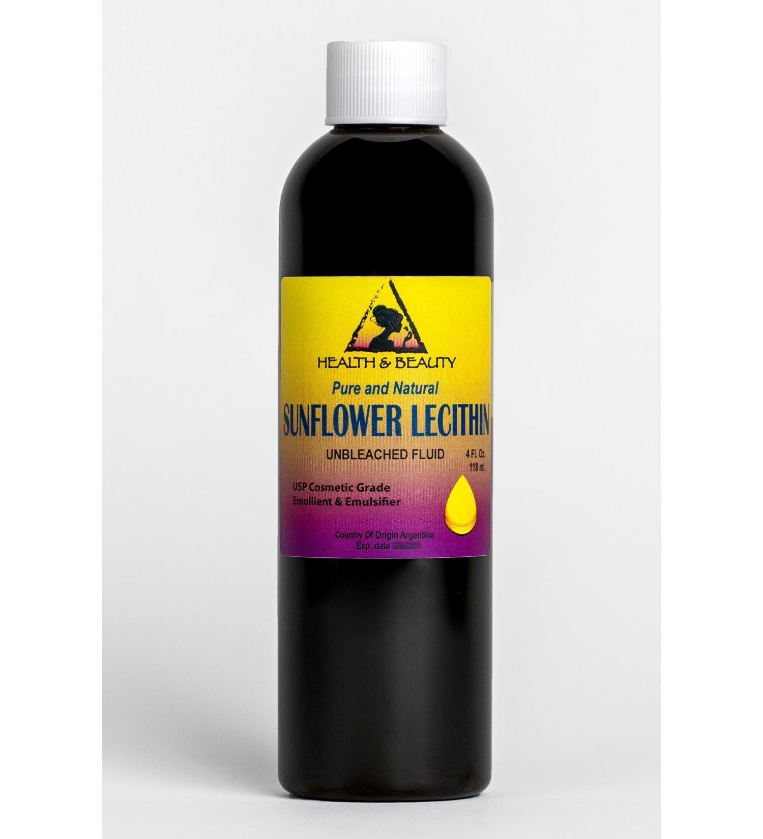Lecithin Sunflower Fluid Emulsifier Stabilizer - 4 oz | Pure & Unbleached - Buy Online on GoSupps.com