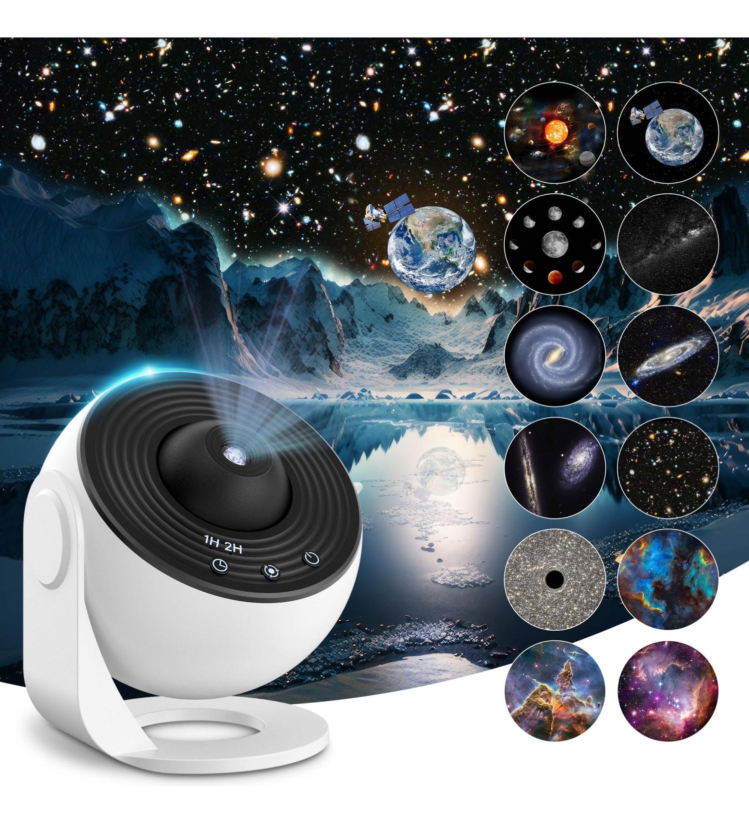 Mexllex Planetarium Star Projector | 12 Planet Discs & Galaxy Lamp for Kids | LED Starry Night Projector for Bedroom - Buy Online on GoSupps.com