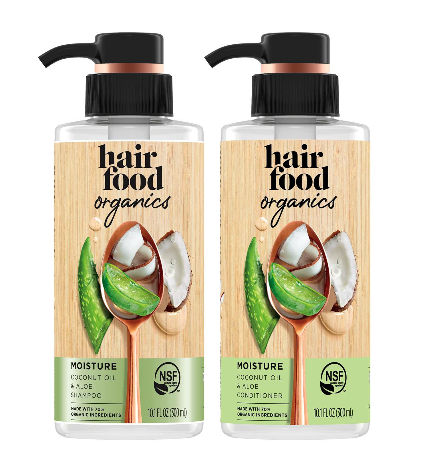 Organic Sulfate Free Shampoo & Conditioner Set with Coconut Oil and Aloe - 10.1 Fl Oz Each - Buy Online on GoSupps.com