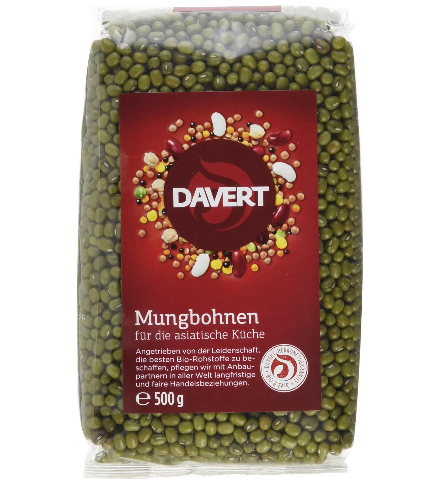 Buy Davert Mung Beans 4-Pack (500g) | Premium Organic Mung Beans for International Shipping - Buy Online on GoSupps.com
