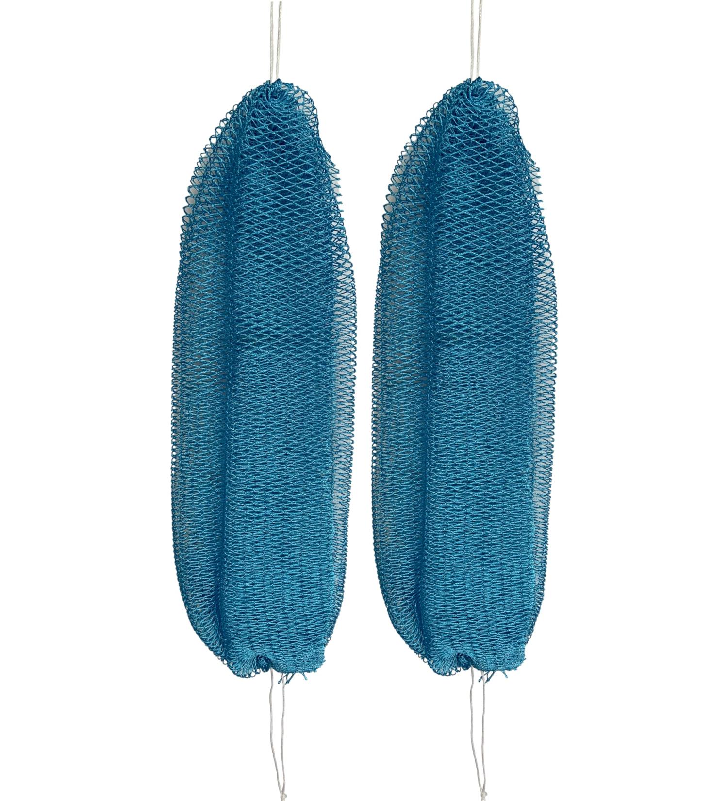 Buy 2 Pieces Authentic African Exfoliating Net Sponge - Baby Blue Bath Sponge for Amazing Skin Care | Ships Worldwide - Buy Online on GoSupps.com