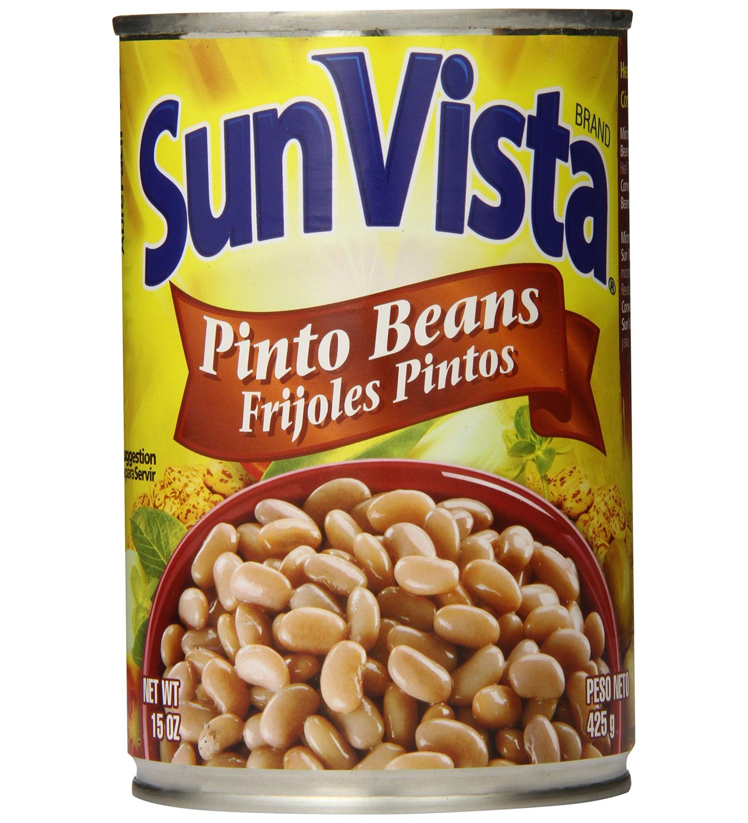 Sun Vista Whole Pinto Beans 15 oz - Pack of 12 | High Quality & Nutritious Beans - Buy Online on GoSupps.com