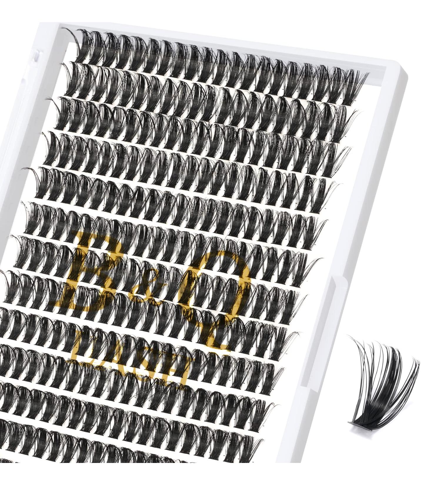 Cluster Lashes 50D-0.07D-11mm Individual Lashes 280 Clusters False Eyelash Extensions DIY Kit - 50D-0.07D 11mm - Buy Online on GoSupps.com