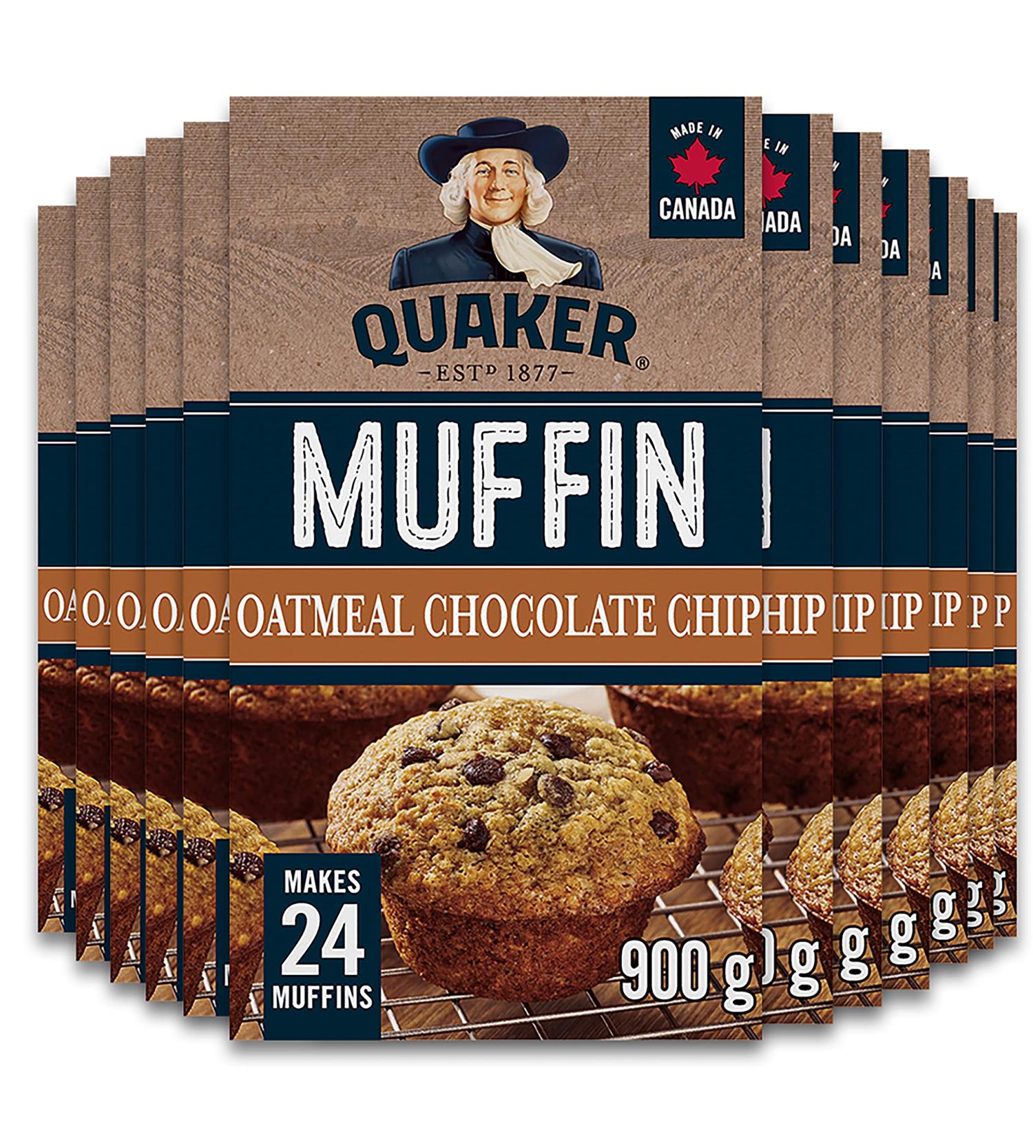 Quaker Oatmeal Chocolate Chip Muffin Mix Multi-Pack 900g (Pack of 12) Chip 900 g (Pack of 12) Muffin Mix - Buy Online on GoSupps.com