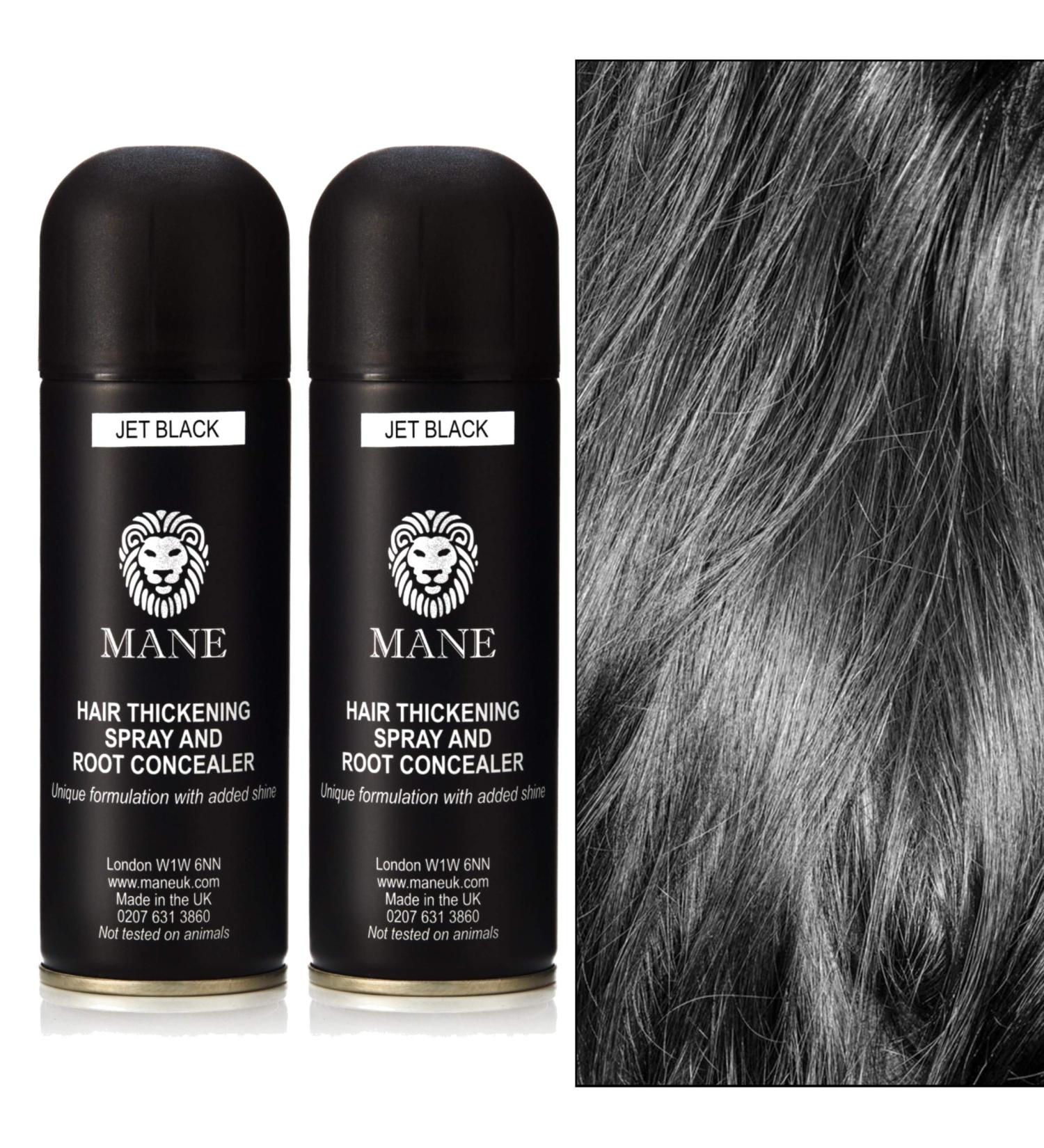 Mane Hair Thickening Spray Duo Pack 6.76 fl oz (Jet Black) - Buy Online on GoSupps.com