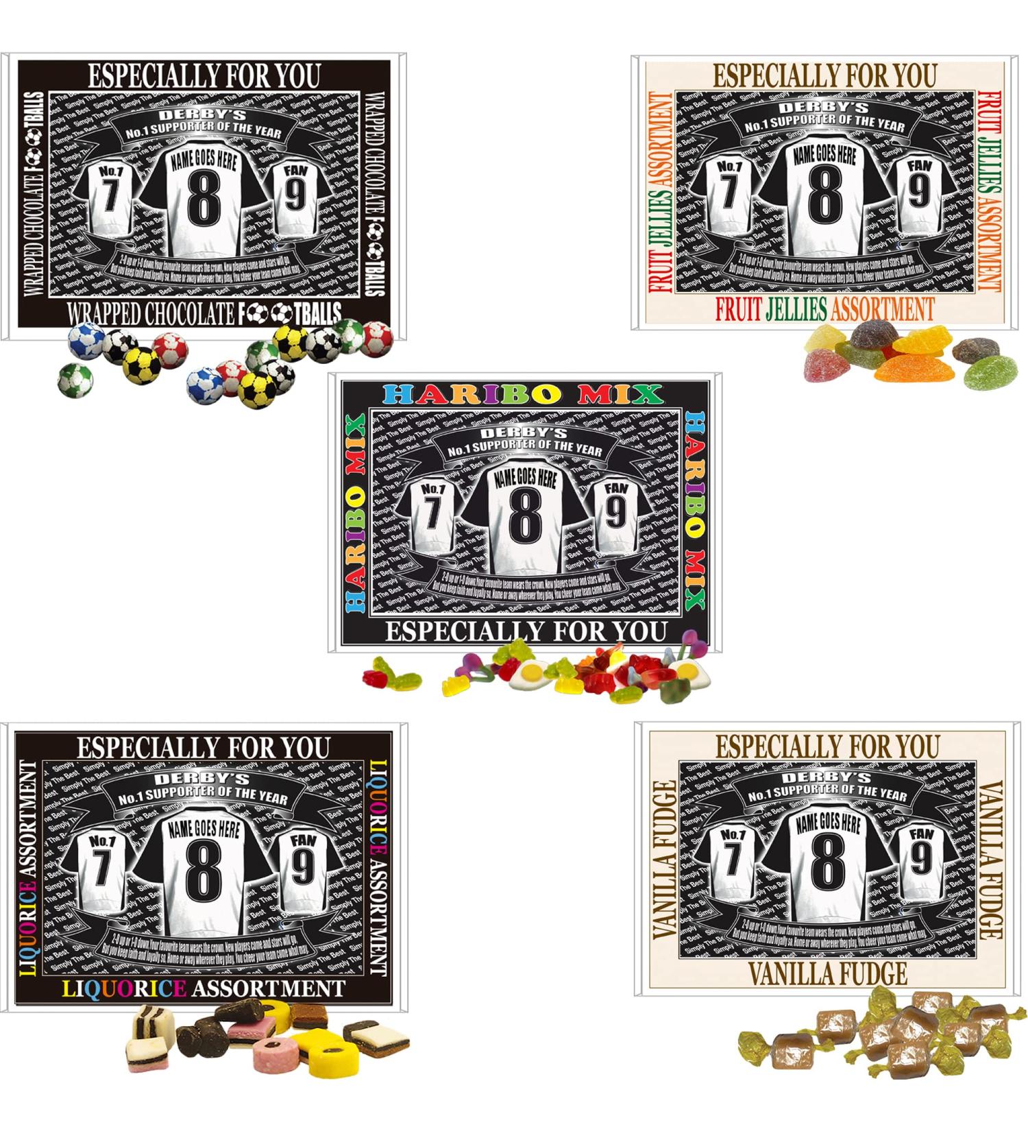 Derby Football Shirt Personalised Gift Boxed Sweets - Buy Online on GoSupps.com
