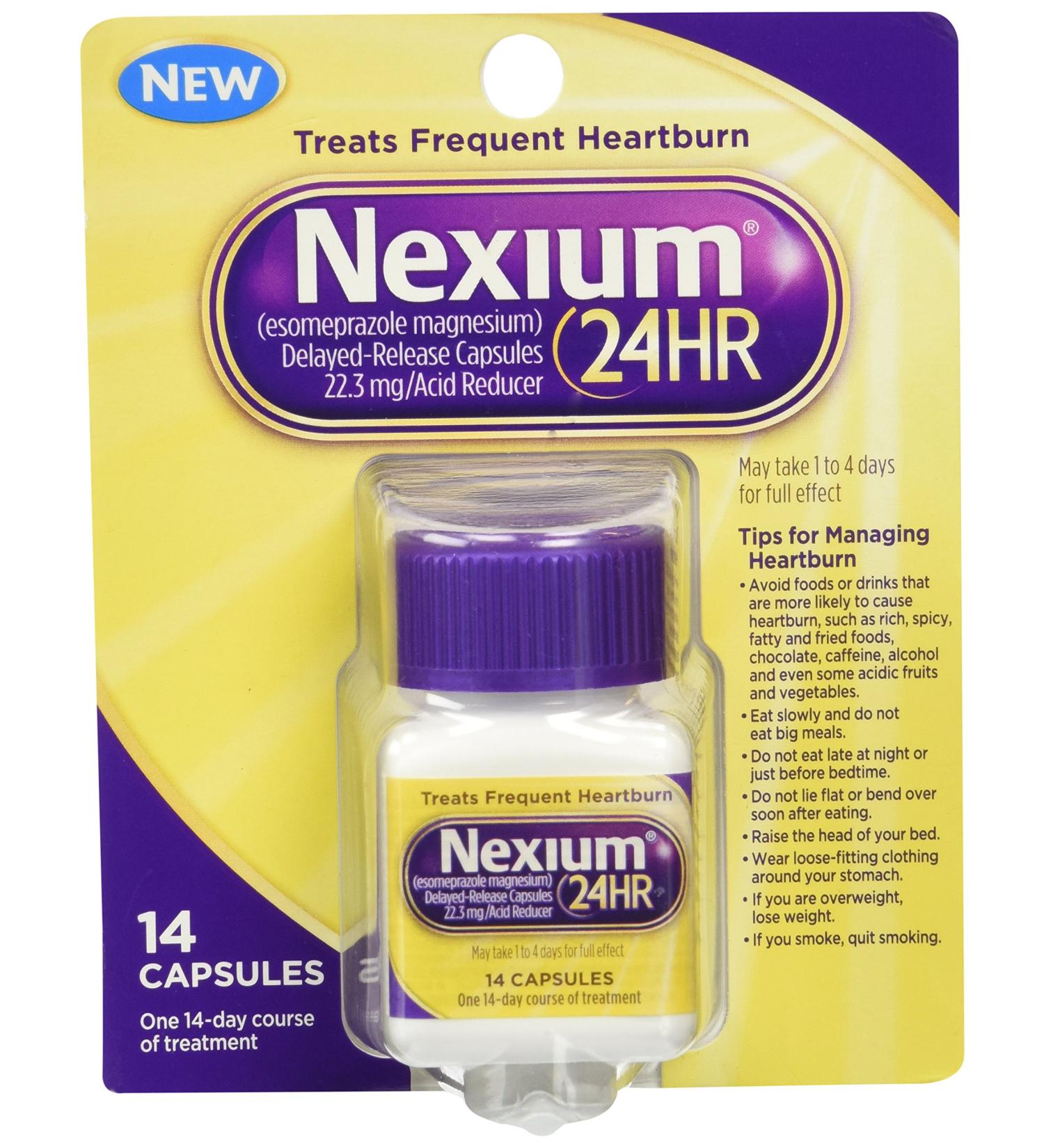 Nexium 24HR: 14 Capsules for Frequent Heartburn Relief - Buy Online on GoSupps.com